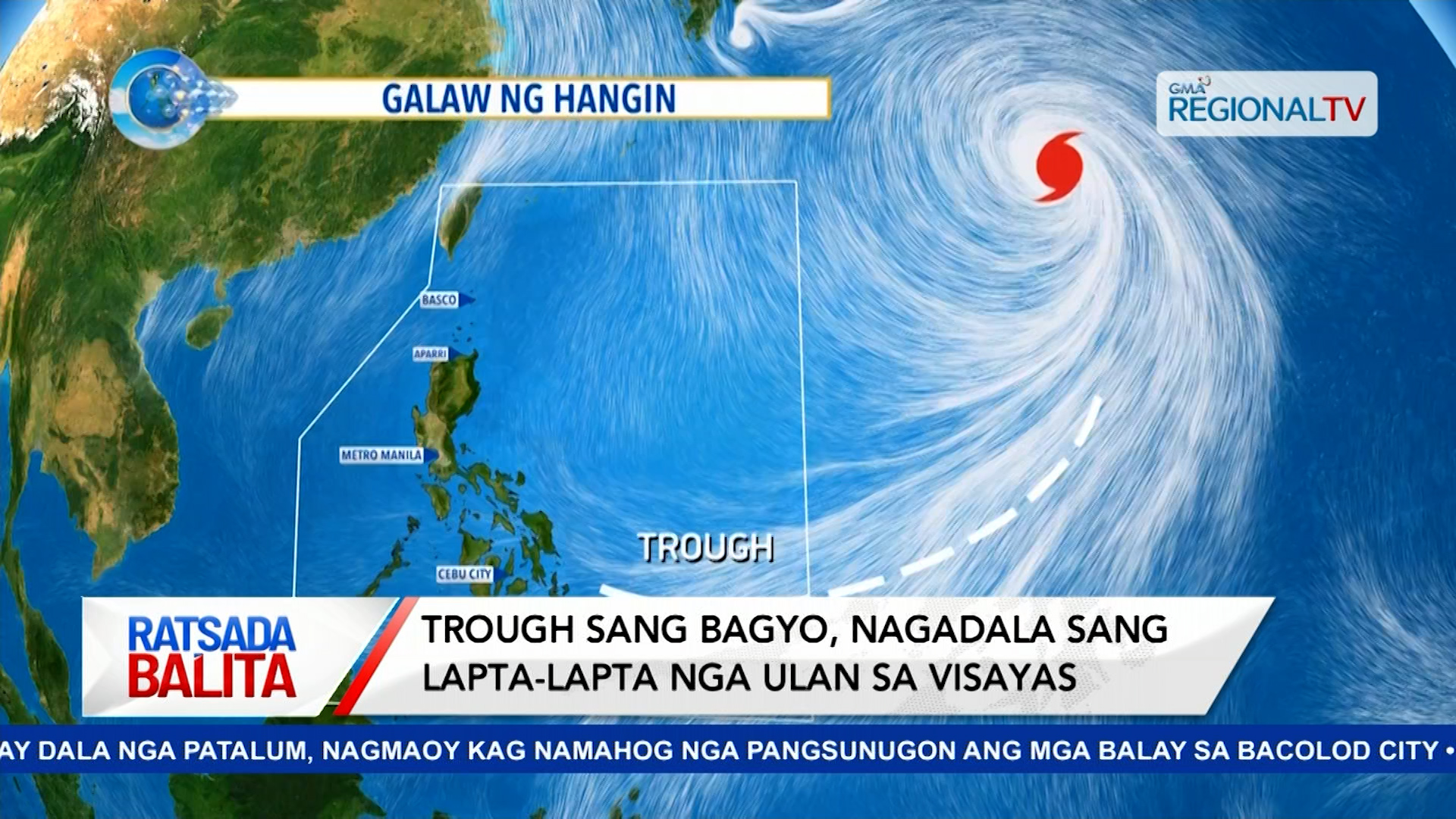 Trough sang bagyo, nagadala sang lapta-lapta nga ulan sa Visayas | Ratsada Balita