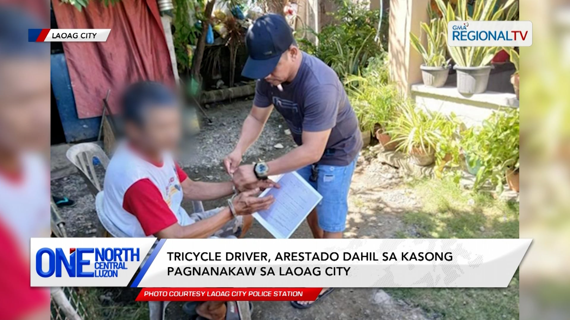 Tricycle driver, arestado dahil sa kasong pagnanakaw sa Laoag City