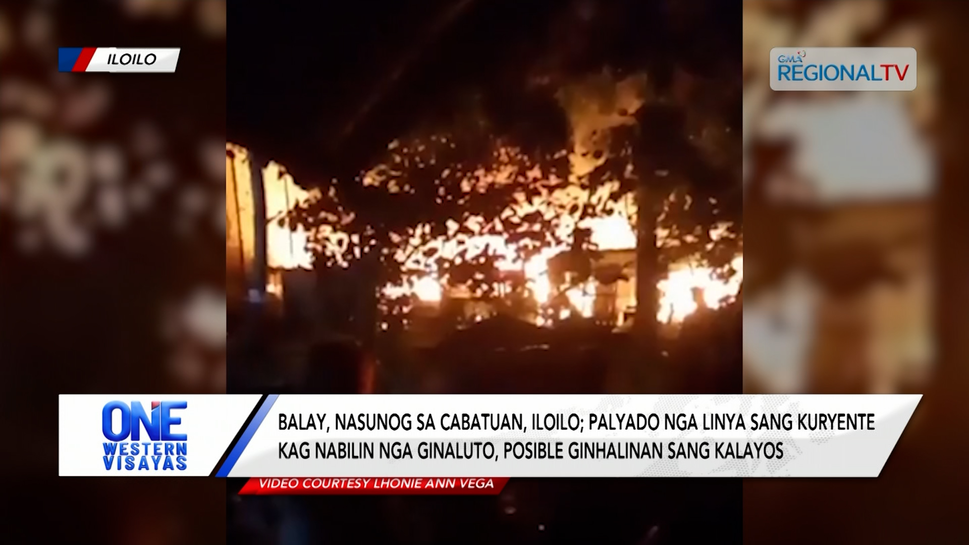 Balay, ginlamon sang kalayo sa Cabatuan, Iloilo