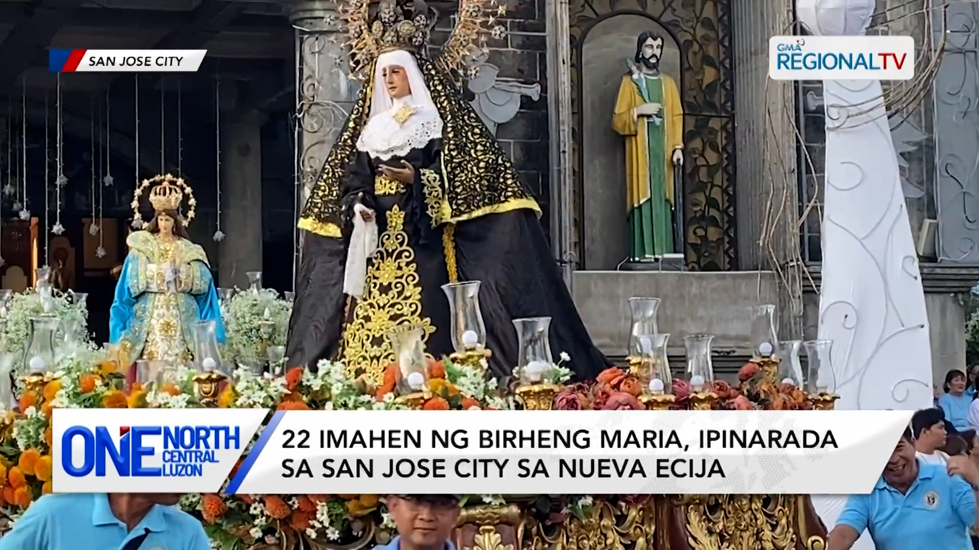 22 imahen ng Birheng Maria, ipinarada sa San Jose City sa Nueva Ecija