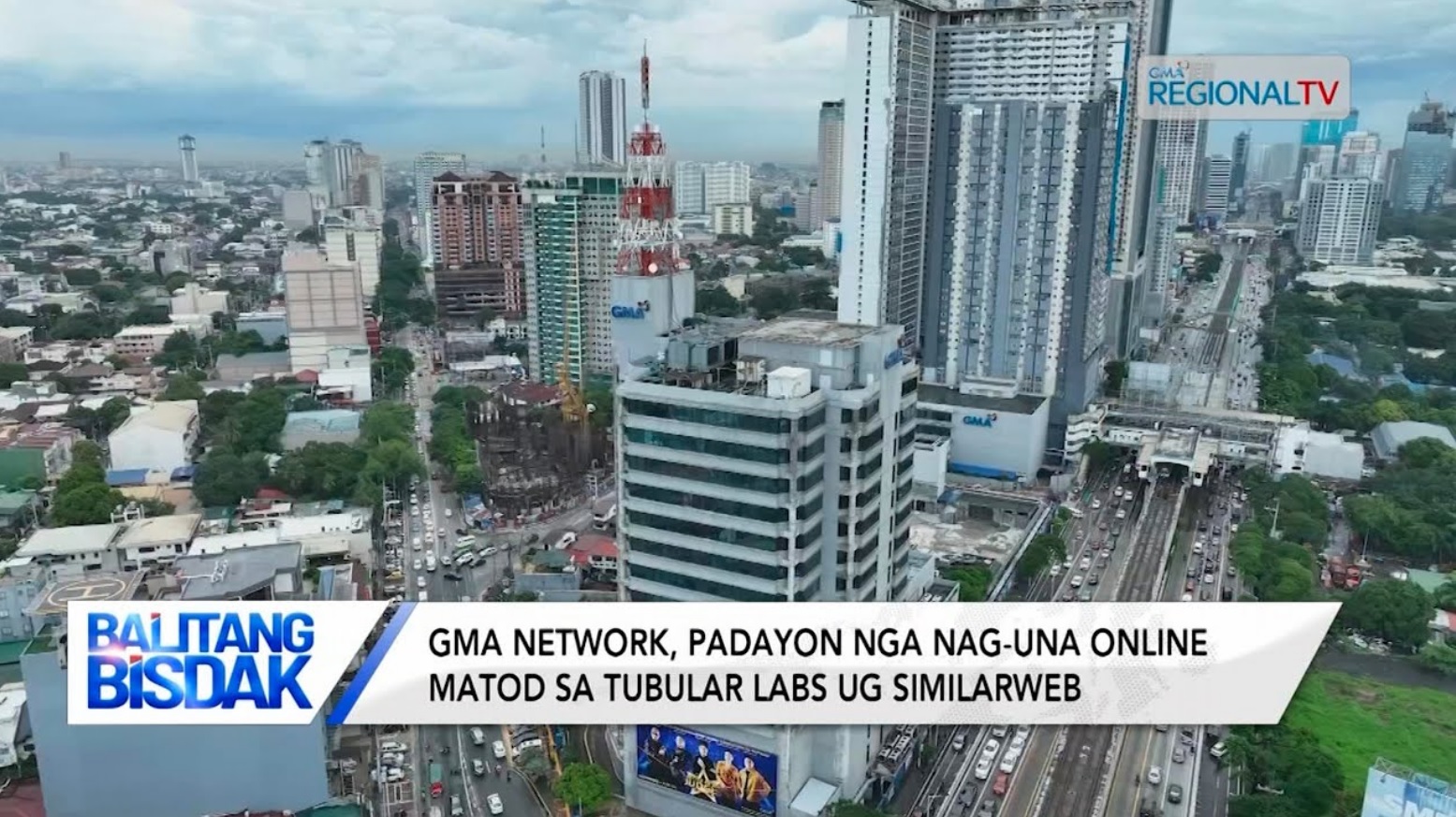 GMA network, padayong nag-una online matod sa Tubular labs ug Similarweb