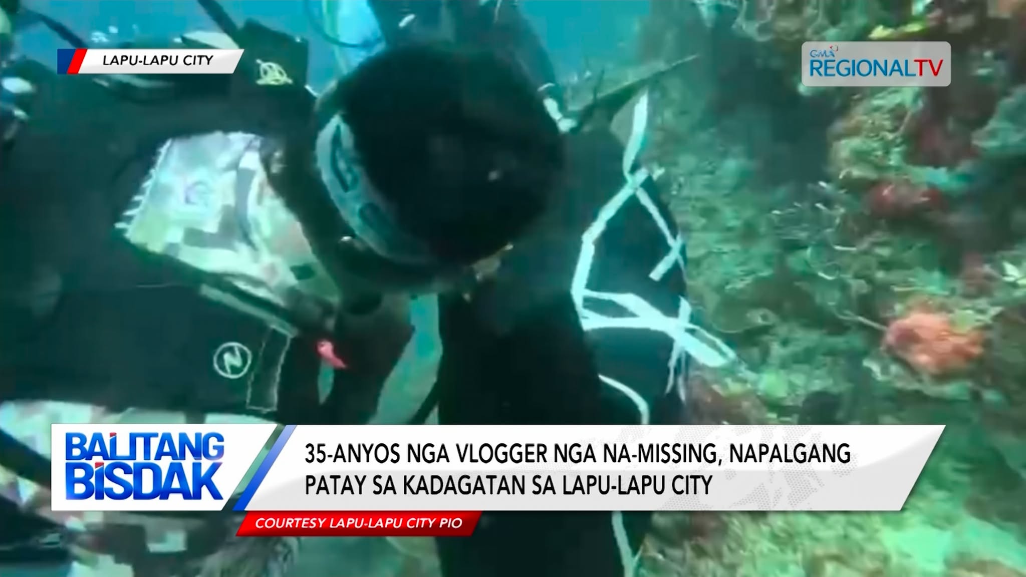 35-anyos nga vlogger nga na-missing, napalgang patay sa kadagatan sa Lapu-Lapu City