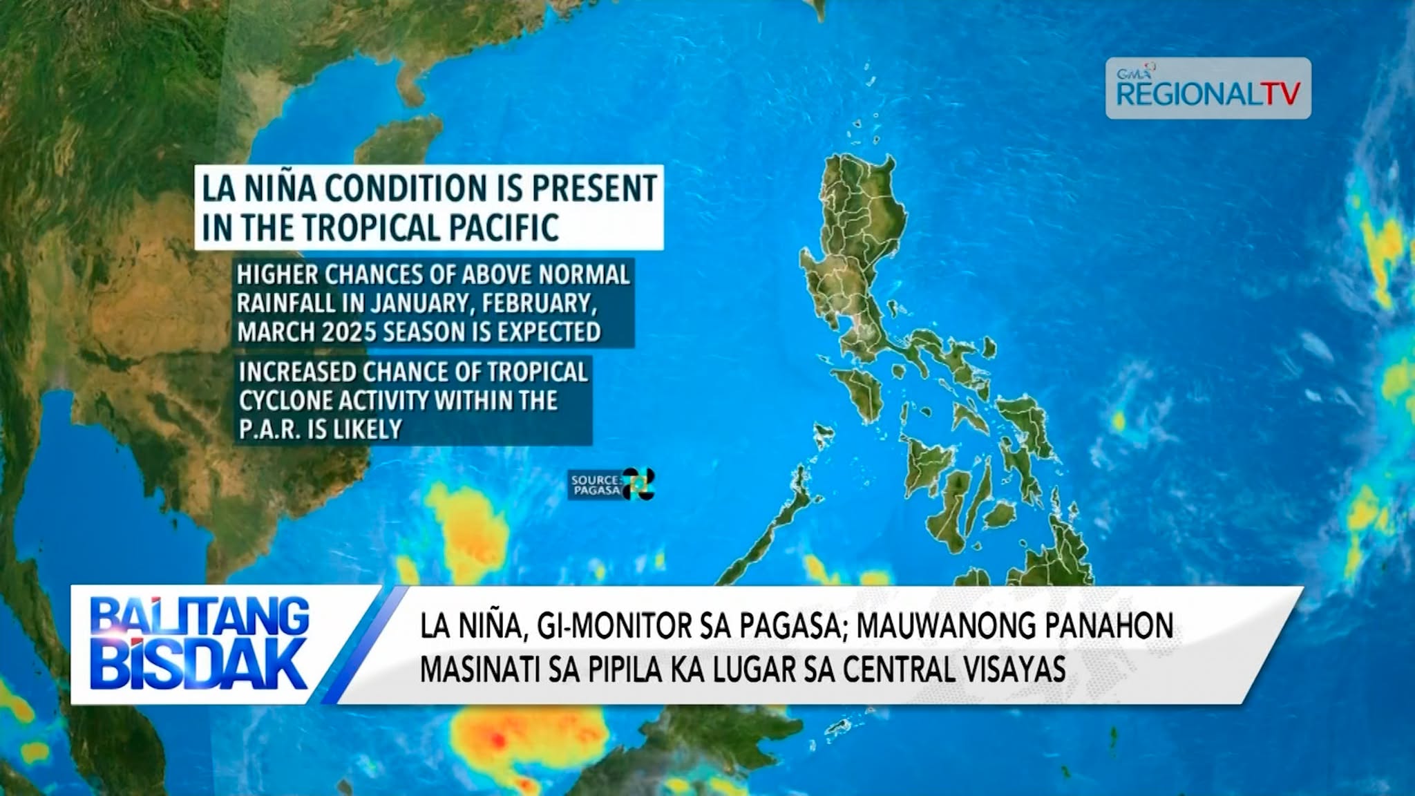 La Niña phenomenon, padayong gi-monitor sa PAGASA