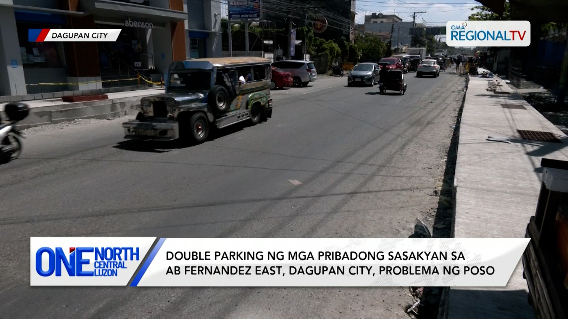 Double parking ng mga sasakyan sa ginagawang kalsada, problema ng POSO