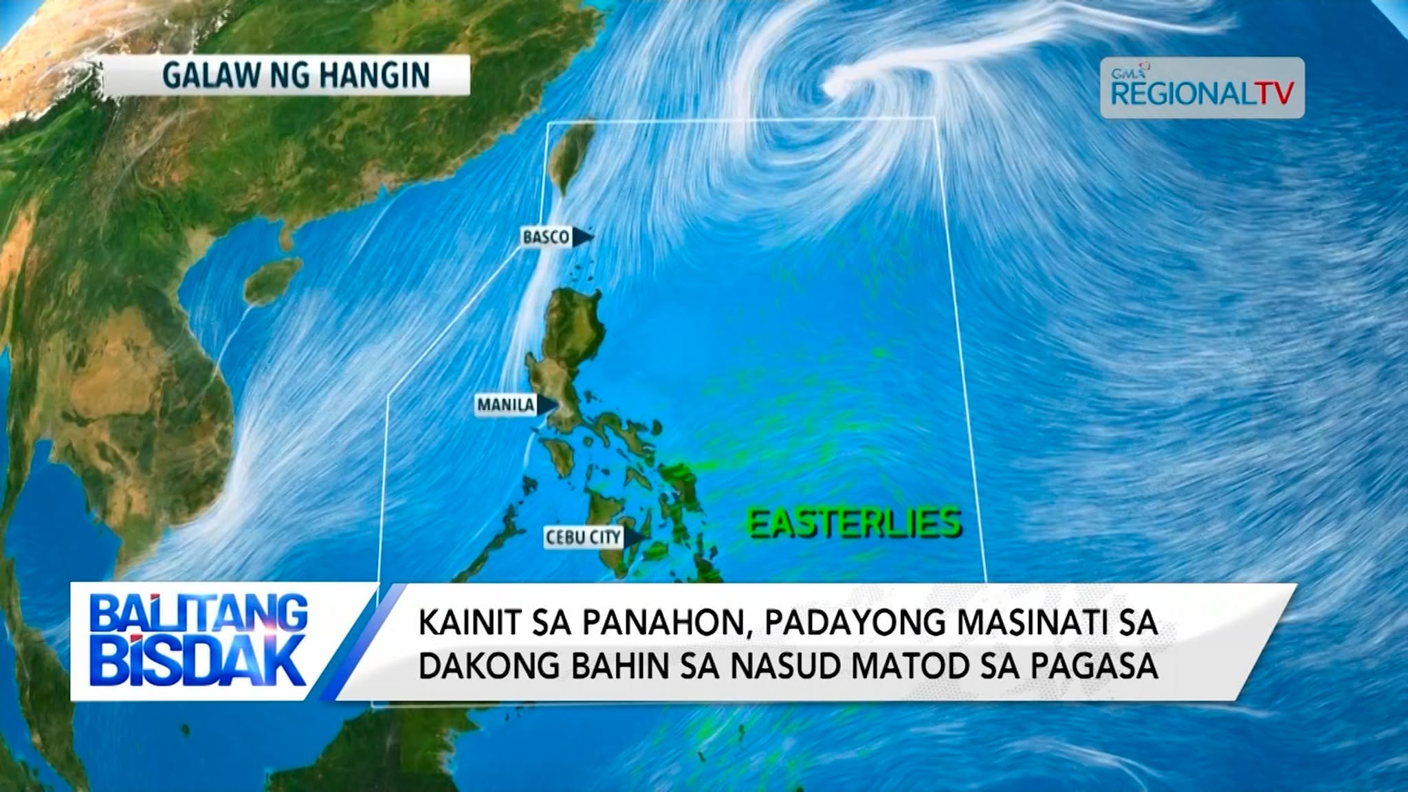 Kainit sa panahon, masinati sa dakong bahin sa nasud matod sa PAGASA