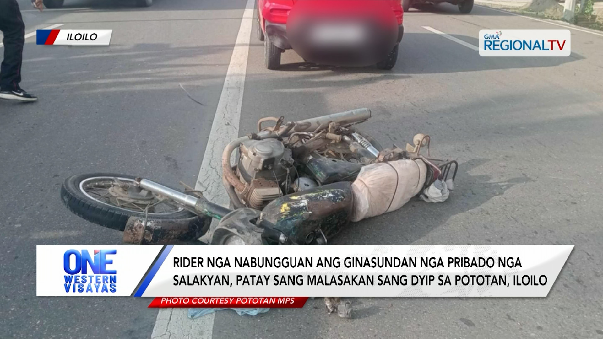 Rider nga nabungguan ang ginasundan nga salakyan, nalapak sang dyip sa Pototan