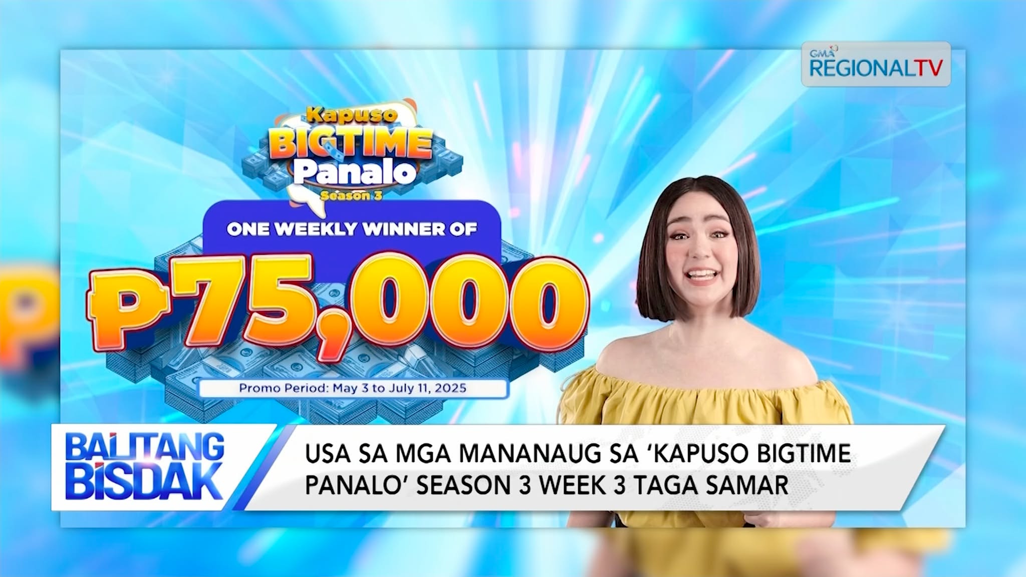 Usa sa mga mananaug sa ‘Kapuso Bigtime Panalo’ season 3 week 3 taga Samar