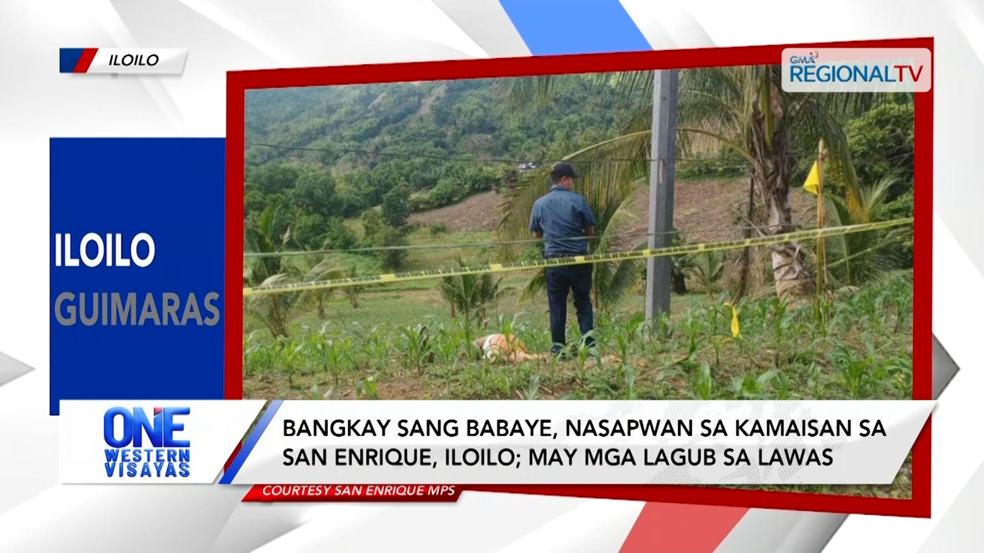 Bangkay sang babaye, nasapwan sa kamaisan sa San Enrique, Iloilo; may mga lagub