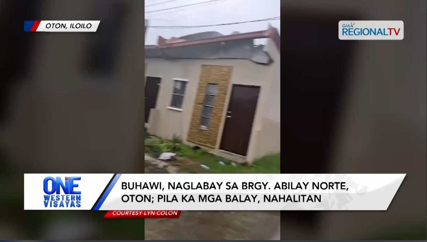 Buhawi, naglabay sa Brgy. Abilay Norte , Oton; pila ka mga balay, nahalitan | One Western Visayas