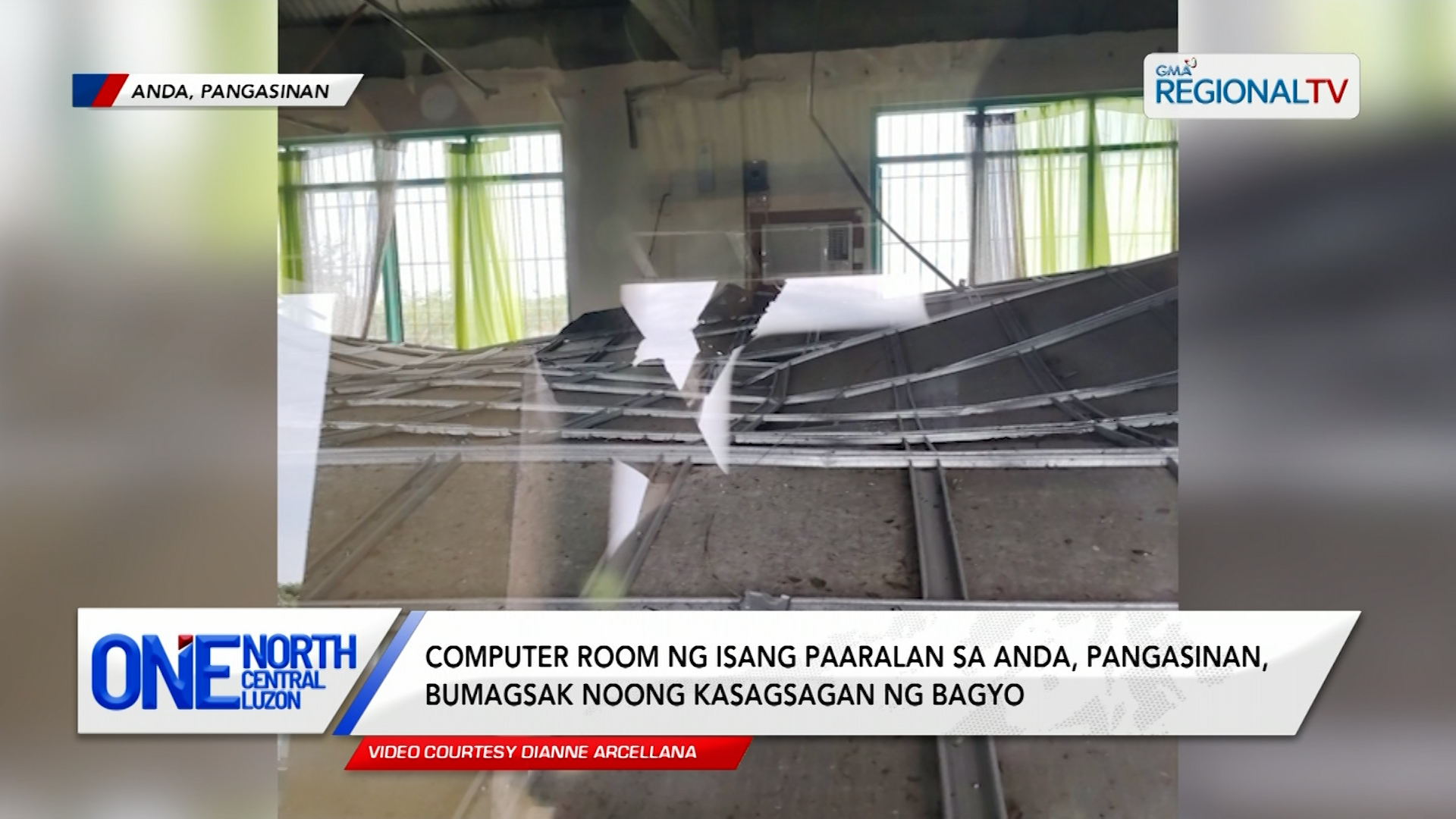 Computer room ng isang paaralan, bumagsak noong kasagsagan ng bagyo | One North Central Luzon