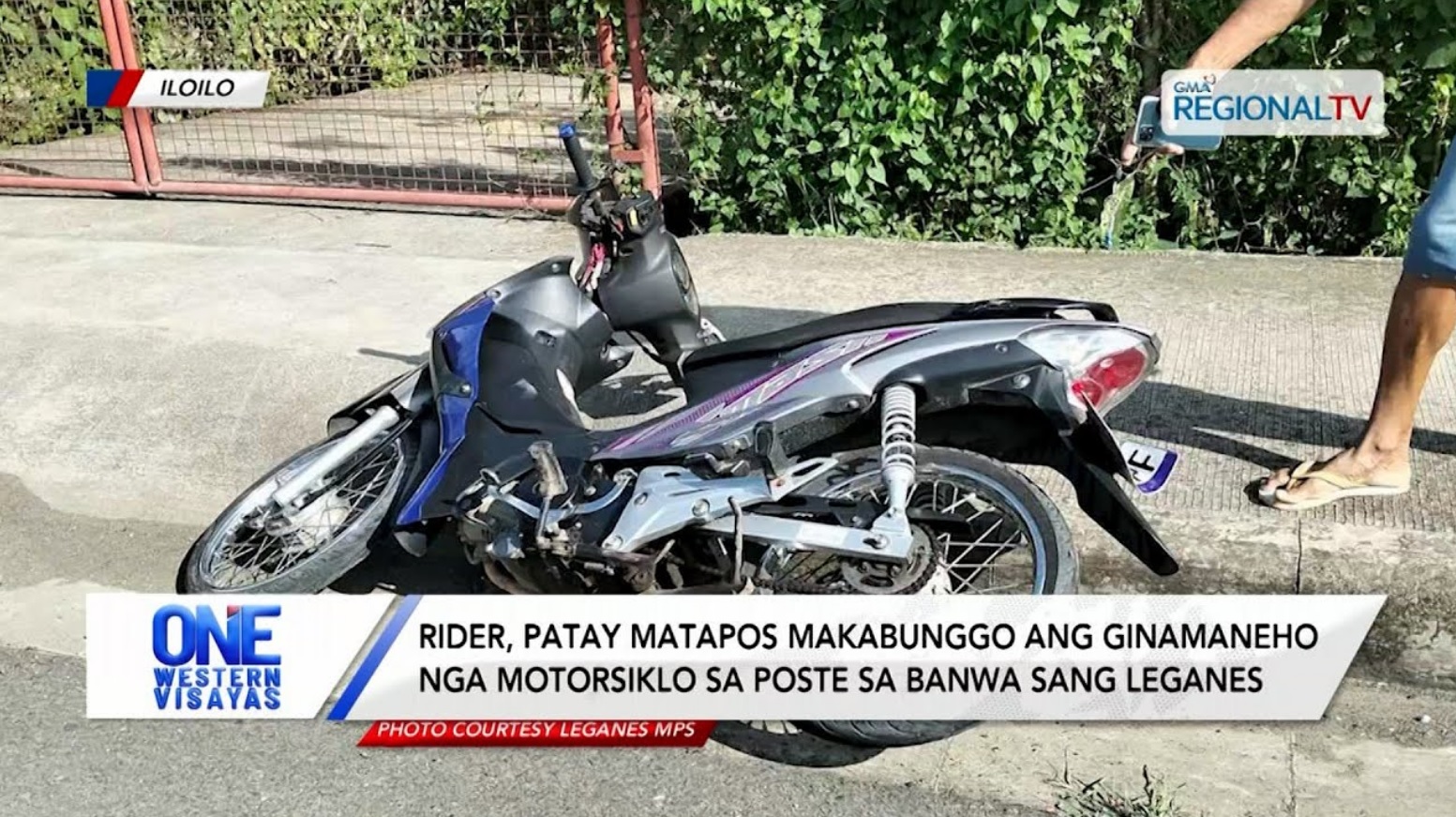 Rider, patay sang makabunggo ang motorsiklo sa poste sa Leganes, Iloilo | One Western Visayas