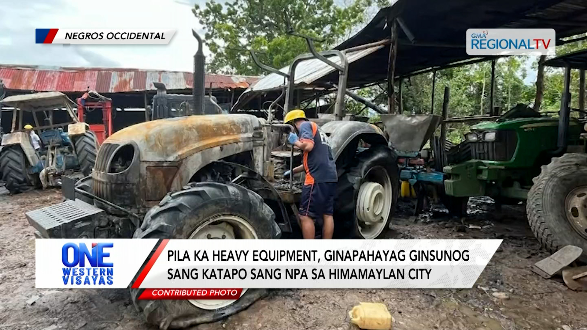 Pila ka heavy equipment, ginapahayag ginsunog sang NPA sa Himamaylan City | One Western Visayas