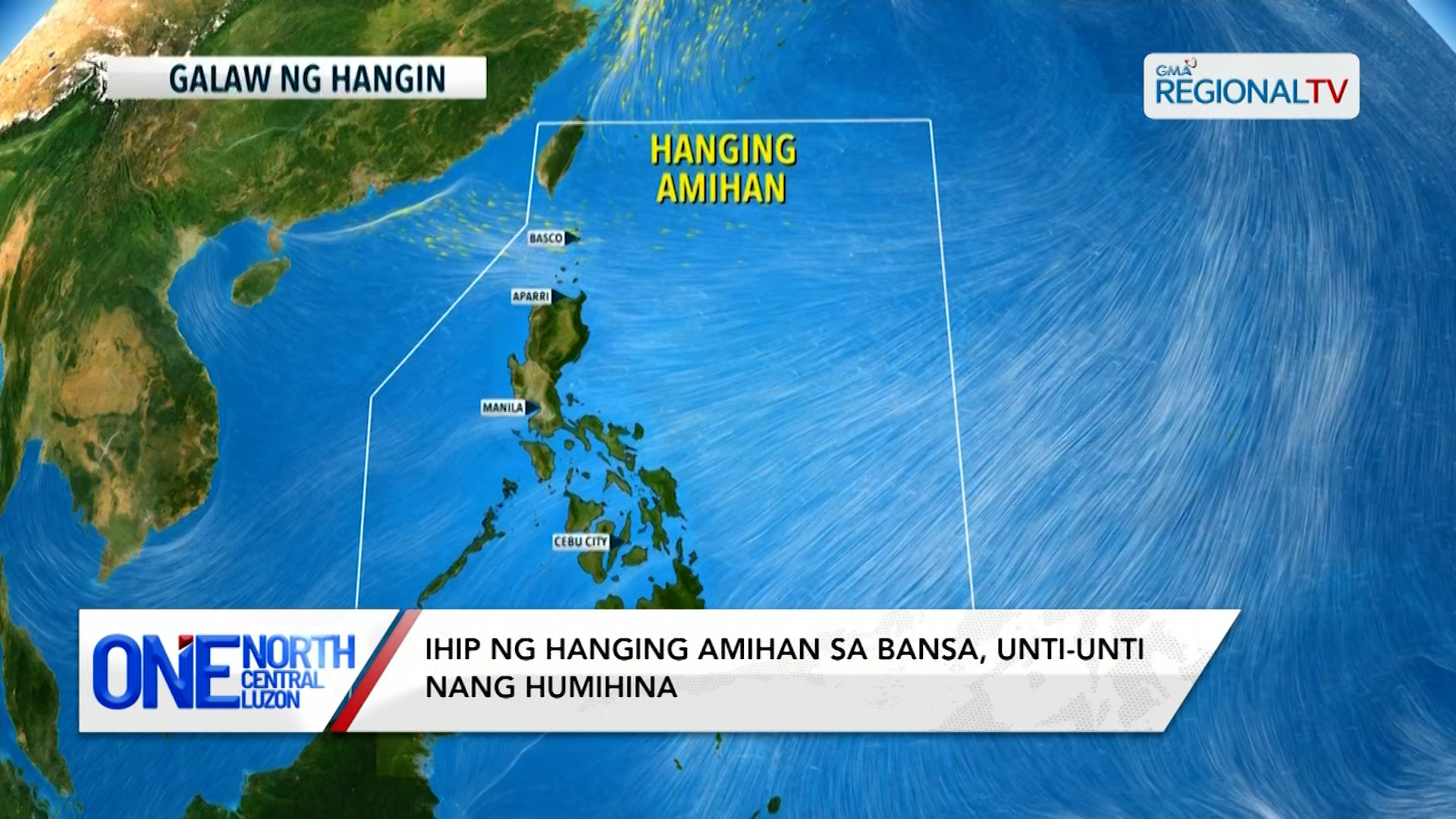 Ihip ng hanging amihan sa bansa, unti-unti nang humihina | One North Central Luzon