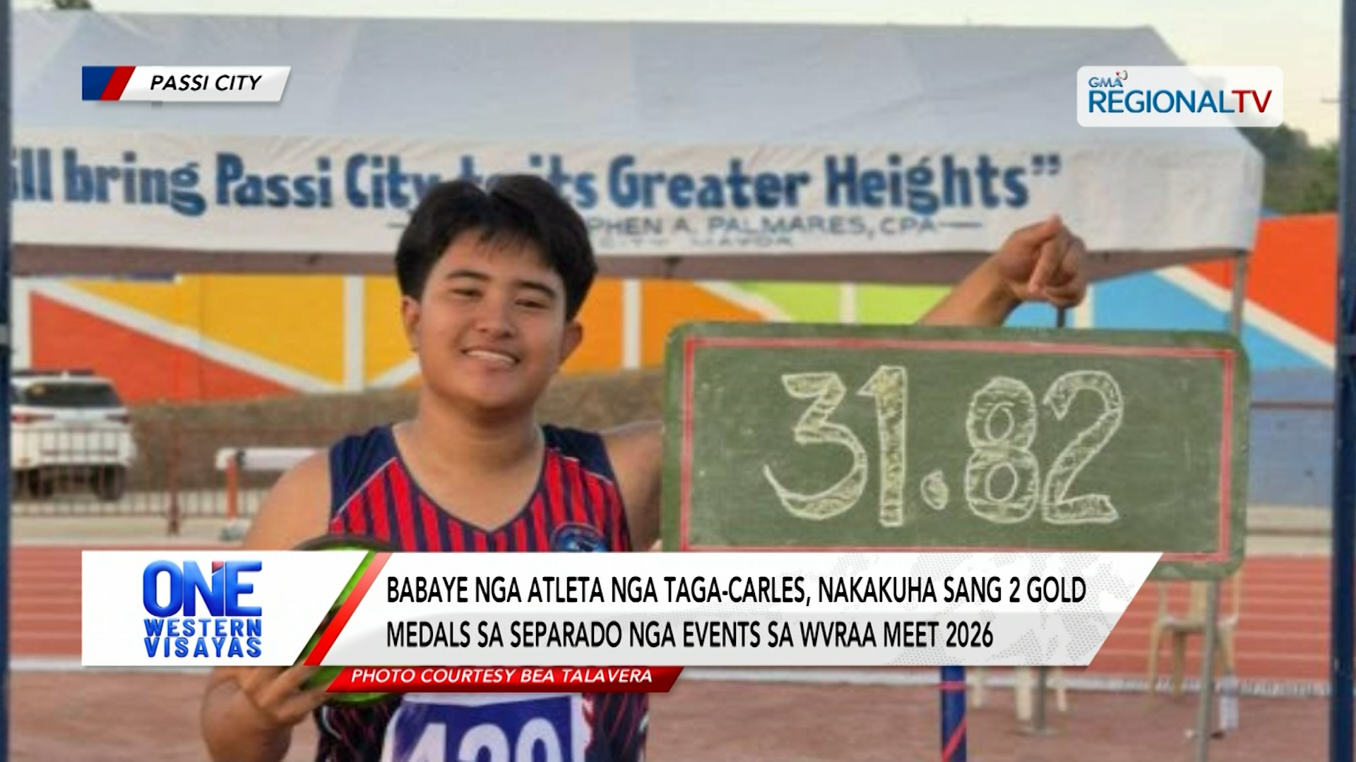 Babaye nga atleta nga taga-Carles, nakakuha sang 2 gold medals sa WVRAA meet | One Western Visayas