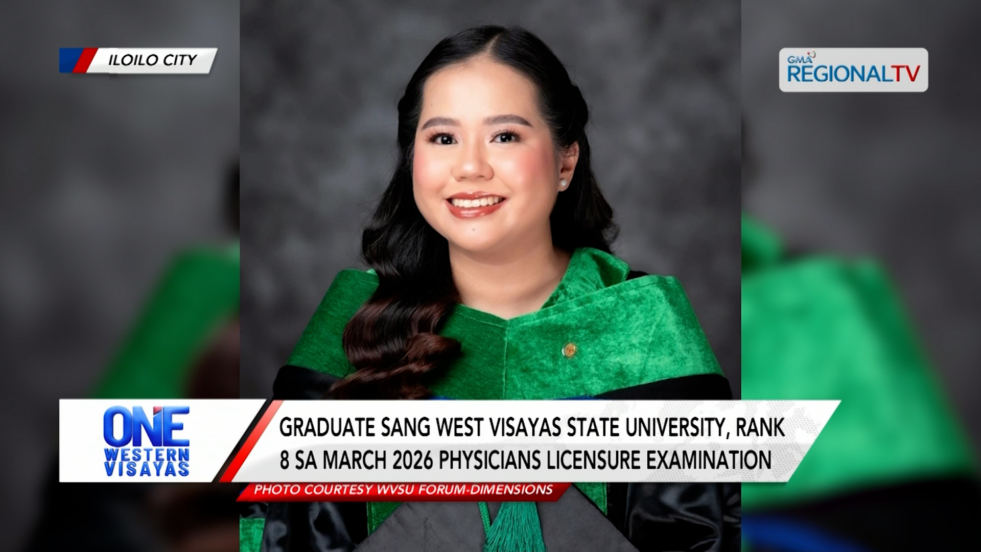 Graduate sang West Visayas State University rank 8 sa Physicians Licensure Exam| One Western Visayas