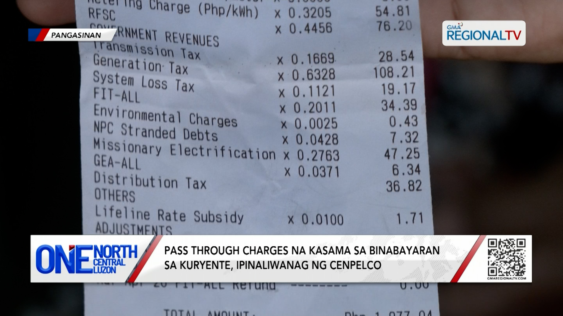 Pass through charges na kasama sa binabayaran sa kuryente, ipinaliwanag | One North Central Luzon