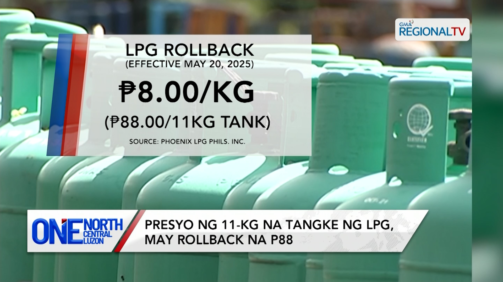 Presyo ng 11-KG na tangke ng LPG, may rollback na P88 | One North Central Luzon