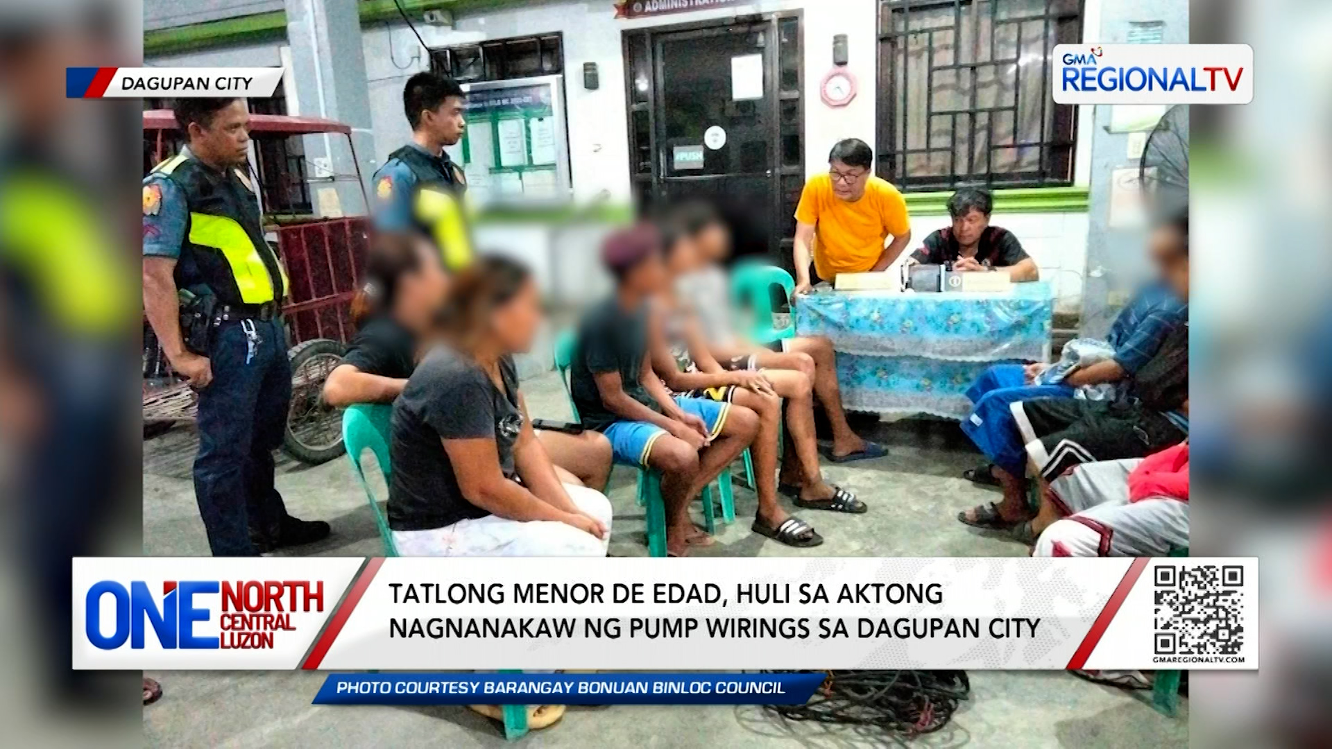 3 menor de edad, huli sa aktong nagnanakaw ng pump wirings sa Dagupan City | One North Central Luzon
