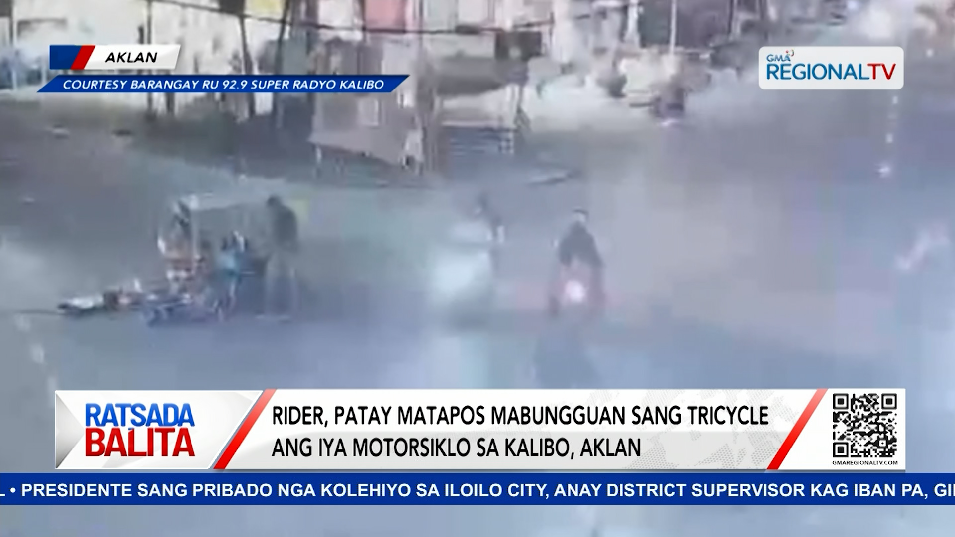 Rider, patay matapos mabungguan sang tricycle ang iya motorsiklo sa Kalibo, Aklan | Ratsada Balita