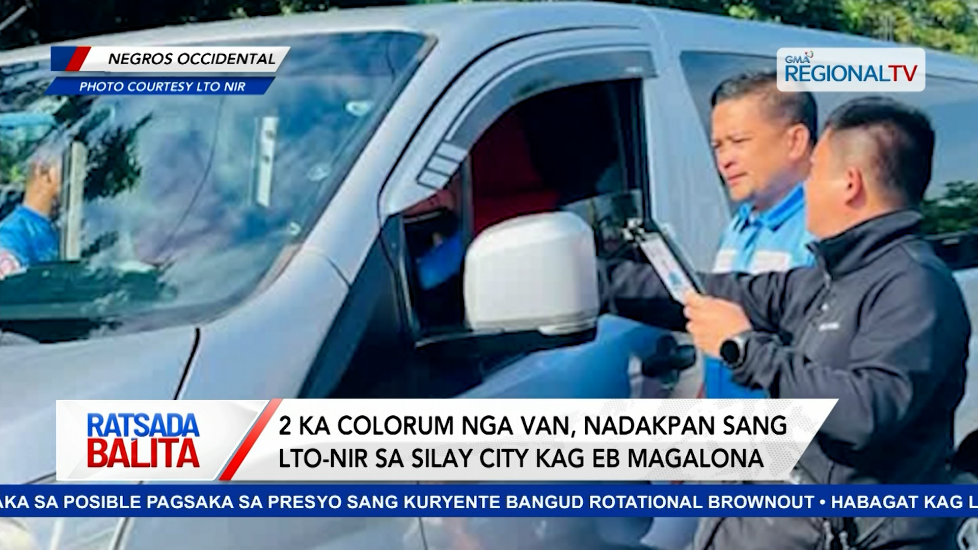 2 ka colorum nga van, nadakpan sang LTO-NIR sa Silay City kag EB Magalona | Ratsada Balita