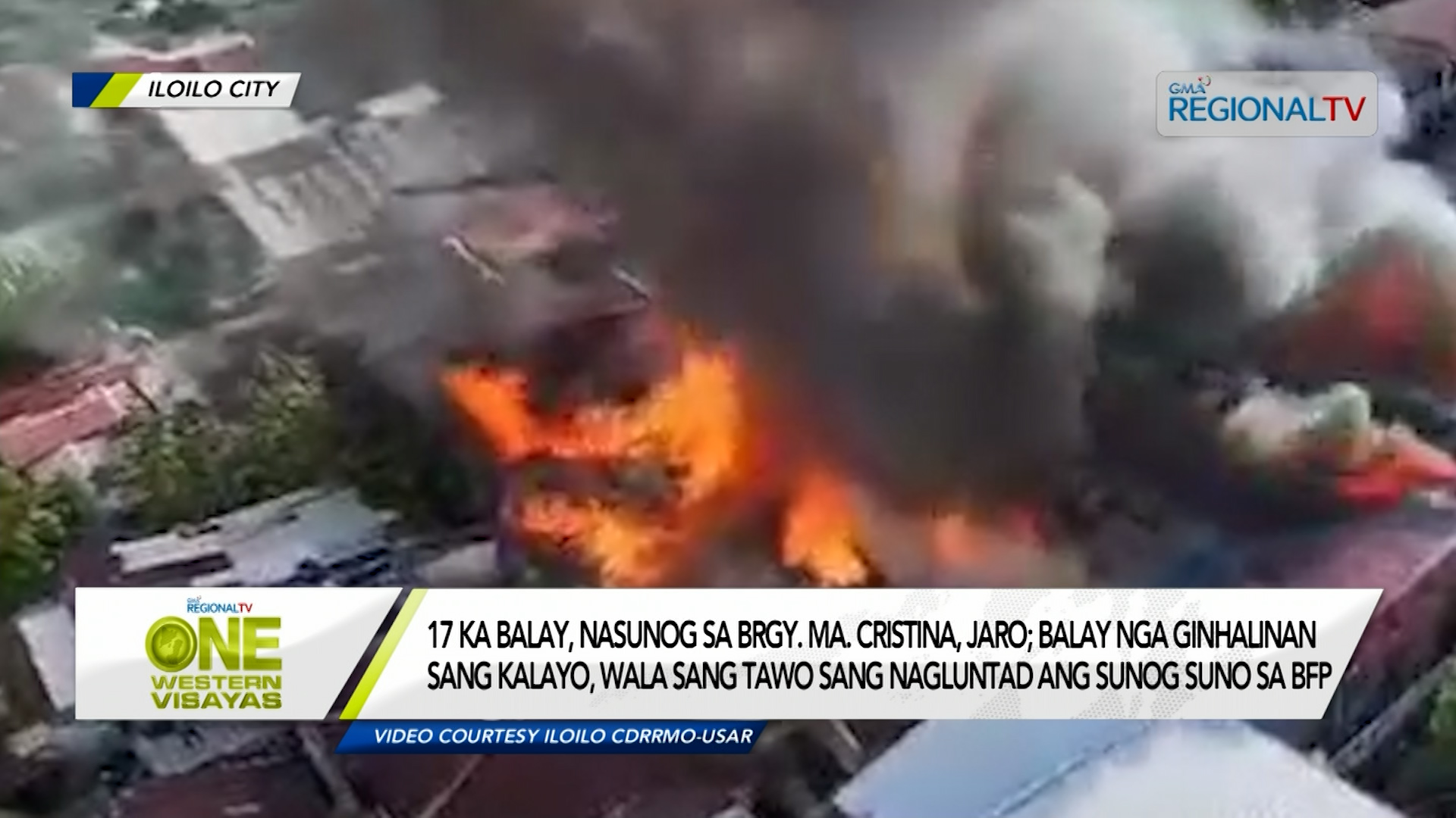 17 ka balay, nasunog sa Brgy. Ma. Cristina, Jaro; P1.7 million ang danyos