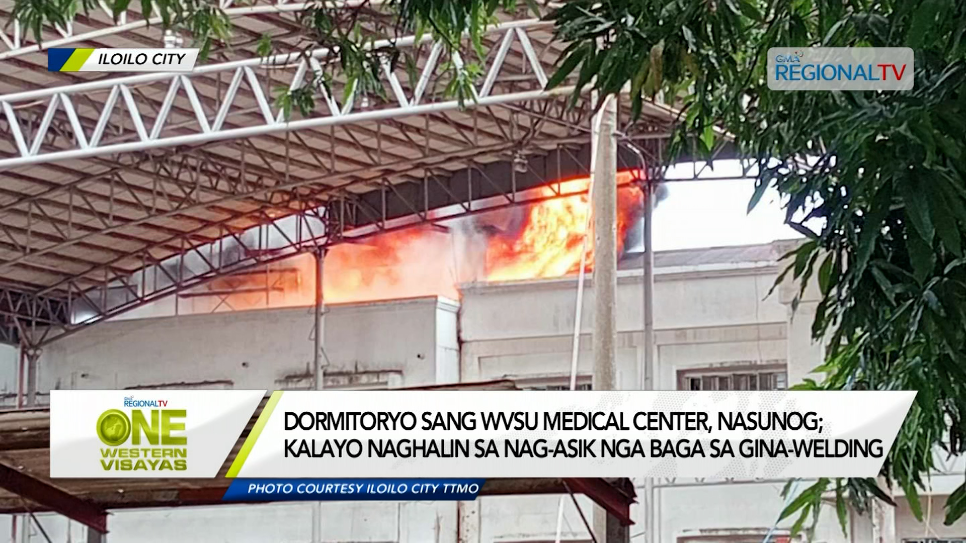 Dormitoryo sang WVSU Medical Center, nasunog