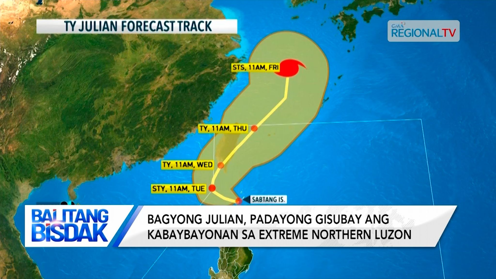 Bagyong Julian anaa sulod sa PAR, padayong gi-monitor sa PAGASA