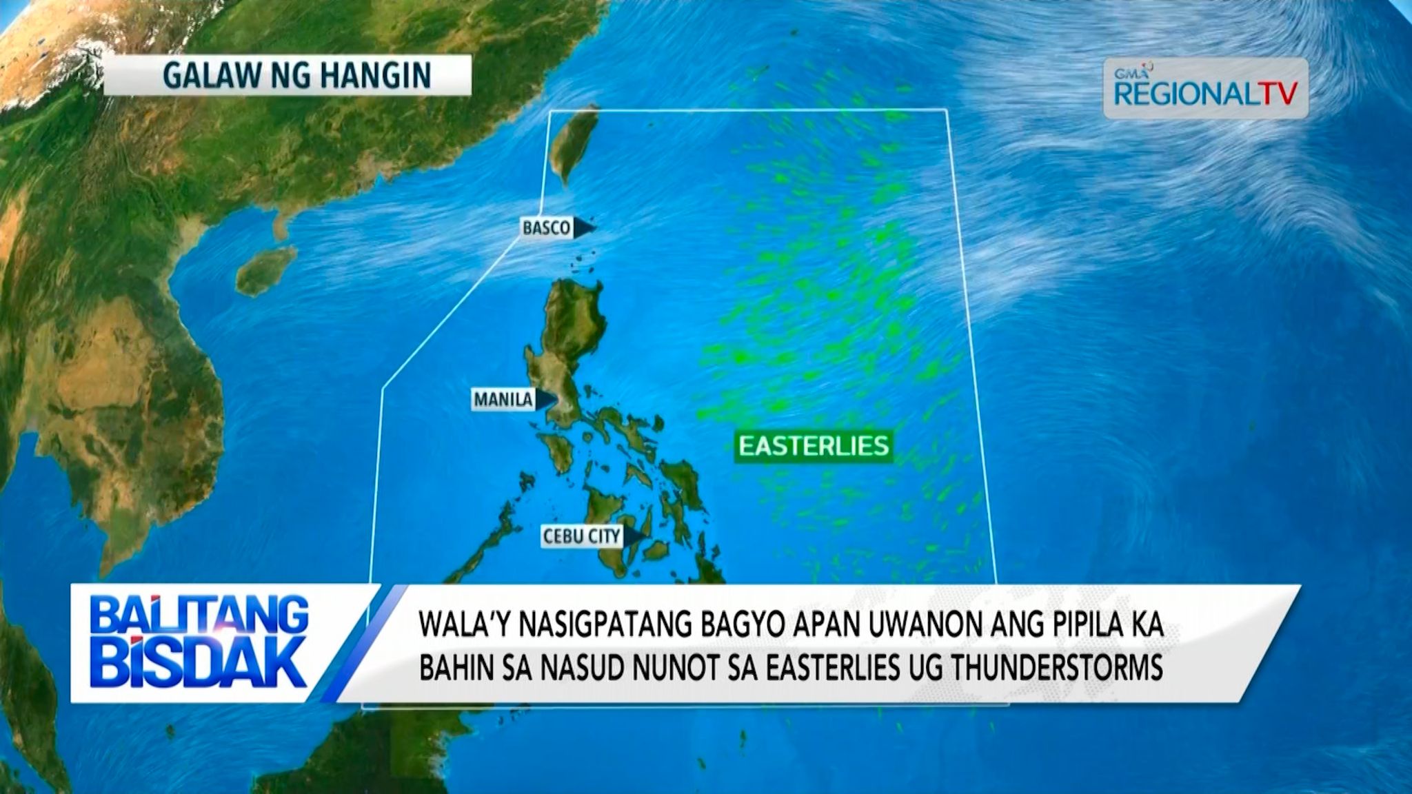 Easterlies, magpadala og pag-uwan sa pipila ka lugar sa Visayas