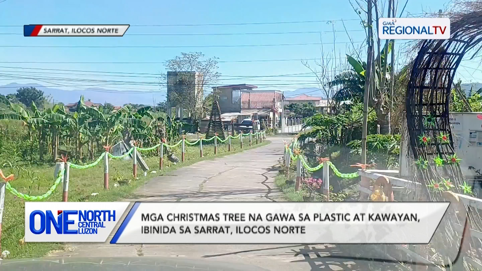 Mga Christmas tree na gawa sa plastic at kawayan, ibinida sa Ilocos Norte