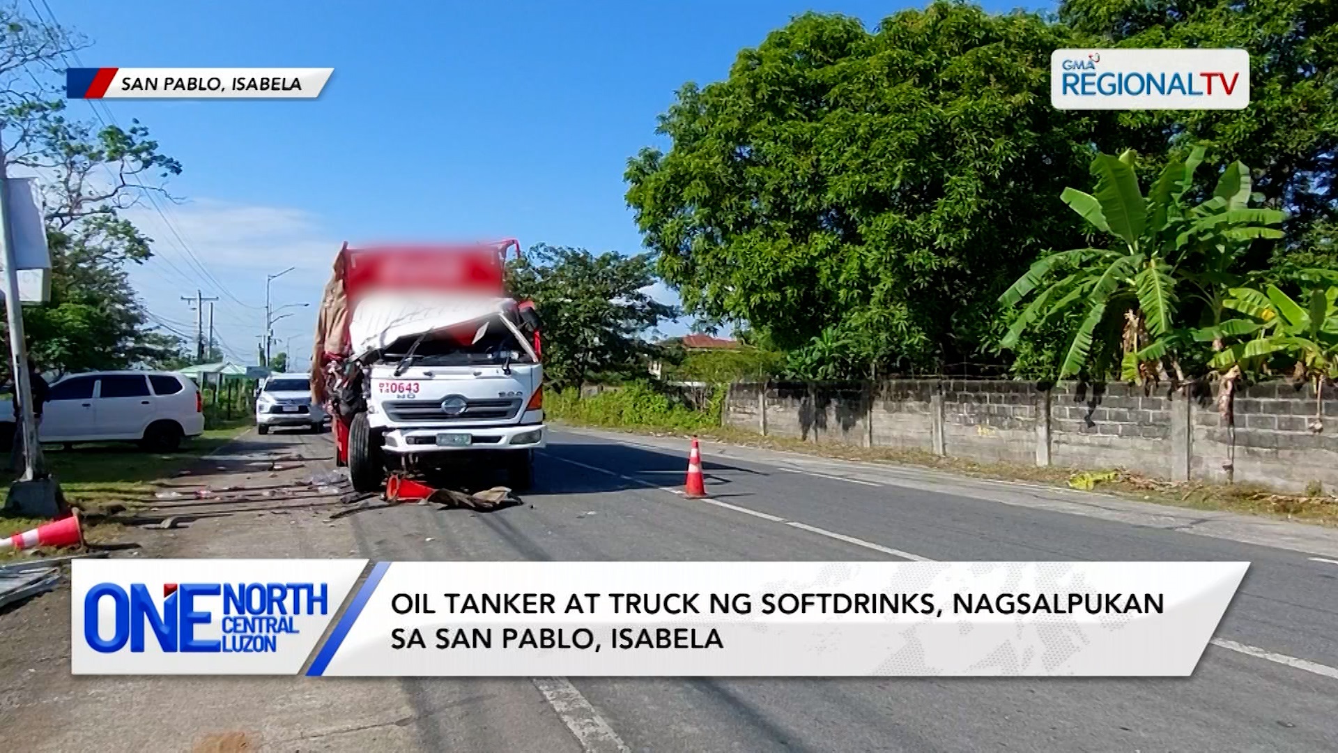 Oil tanker at truck ng softdrinks, nagsalpukan sa San Pablo, Isabela