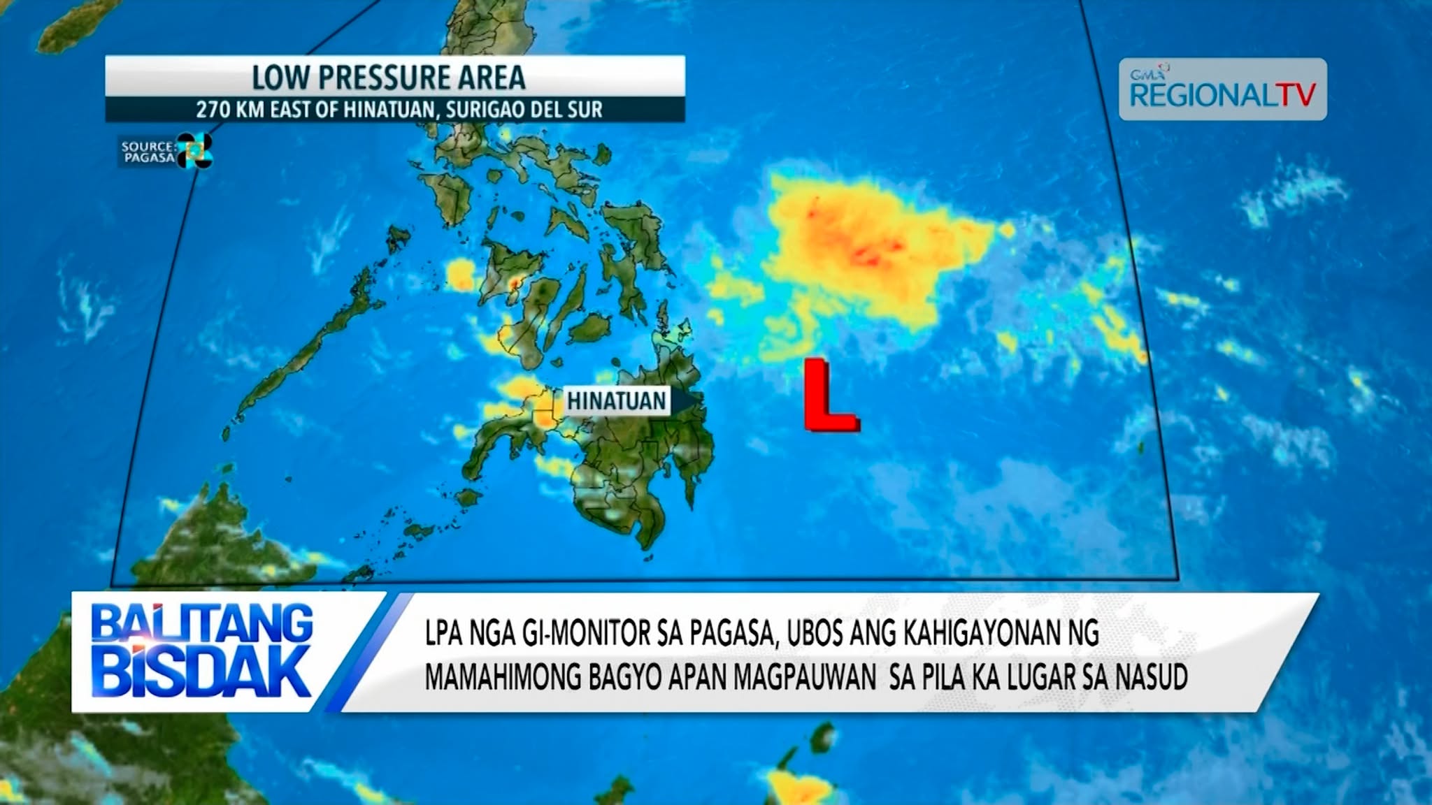 Kumusta na ang Low Pressure Area nga Gibantayan sa PAGASA?