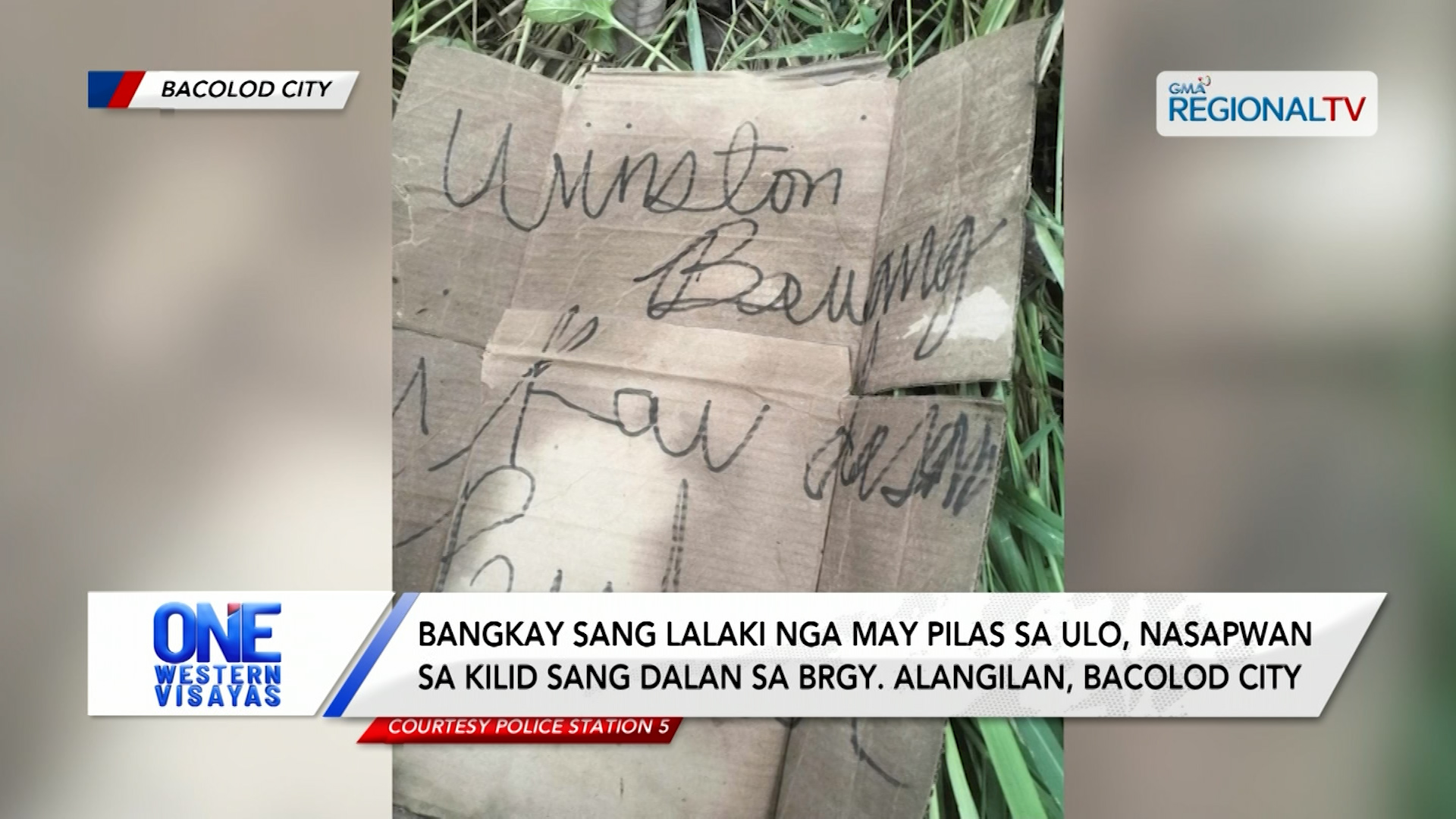 Bangkay sang lalaki, nasapwan sa kilid sang dalan sa Alangilan, Bacolod City