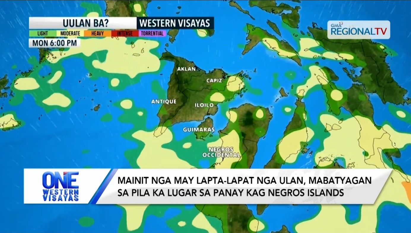 Mainit nga may lapta-lapat nga ulan, mabatyagan sa Panay kag Negros Islands