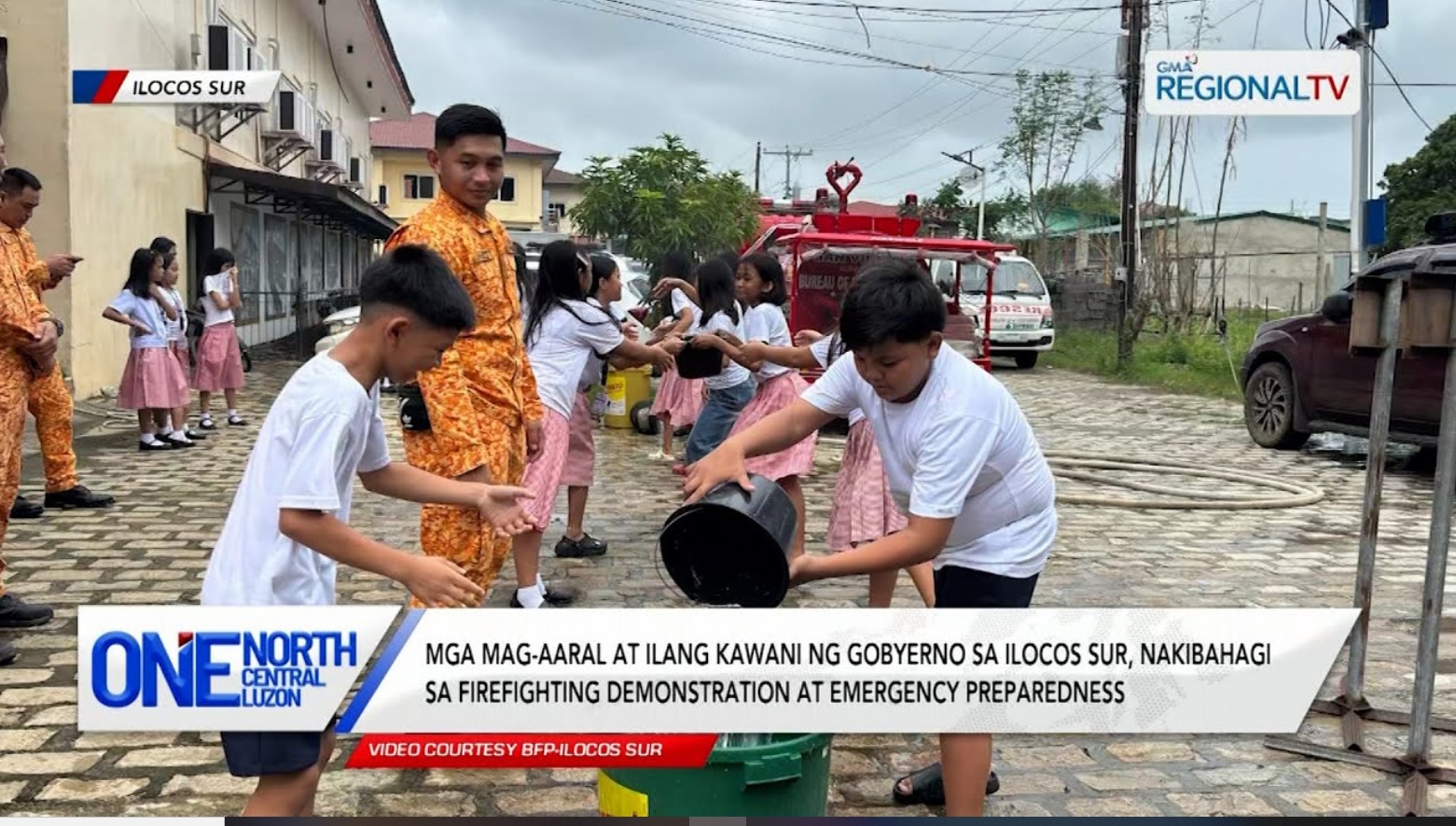 Mga mag-aaral at ilang kawani, nakibahagi sa firefighting demonstration | One North Central Luzon
