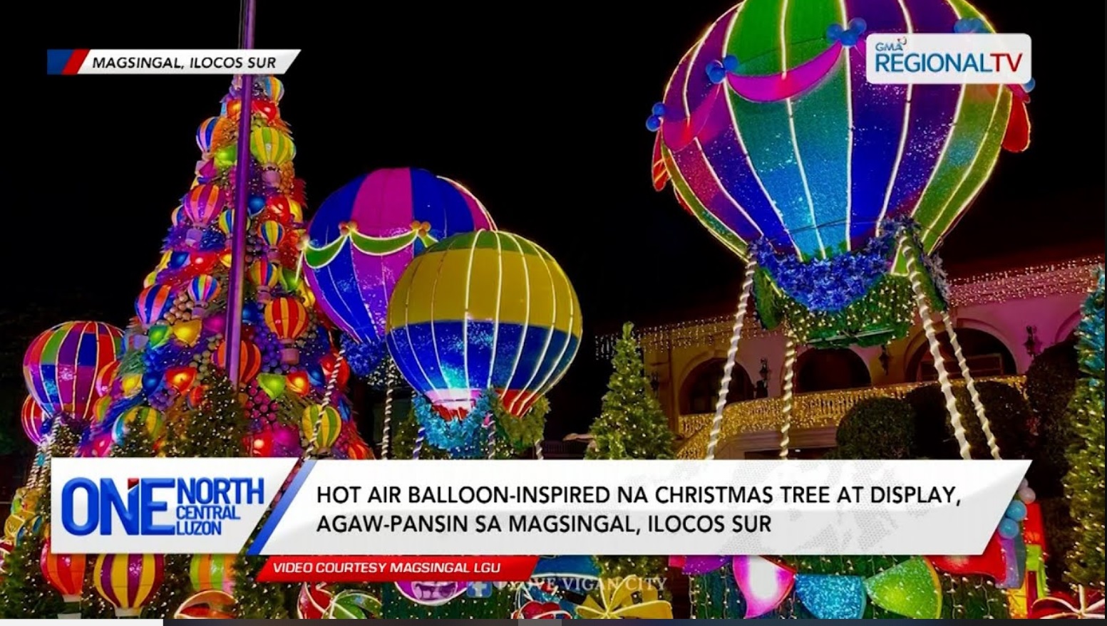 Hot air balloon-inspired na Christmas Tree at display, agaw-pansin | One North Central Luzon
