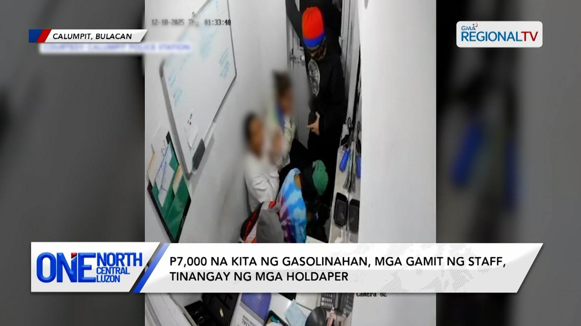 P7,000 na kita ng gasolinahan, mga gamit, tinangay ng mga holdaper | One North Central Luzon