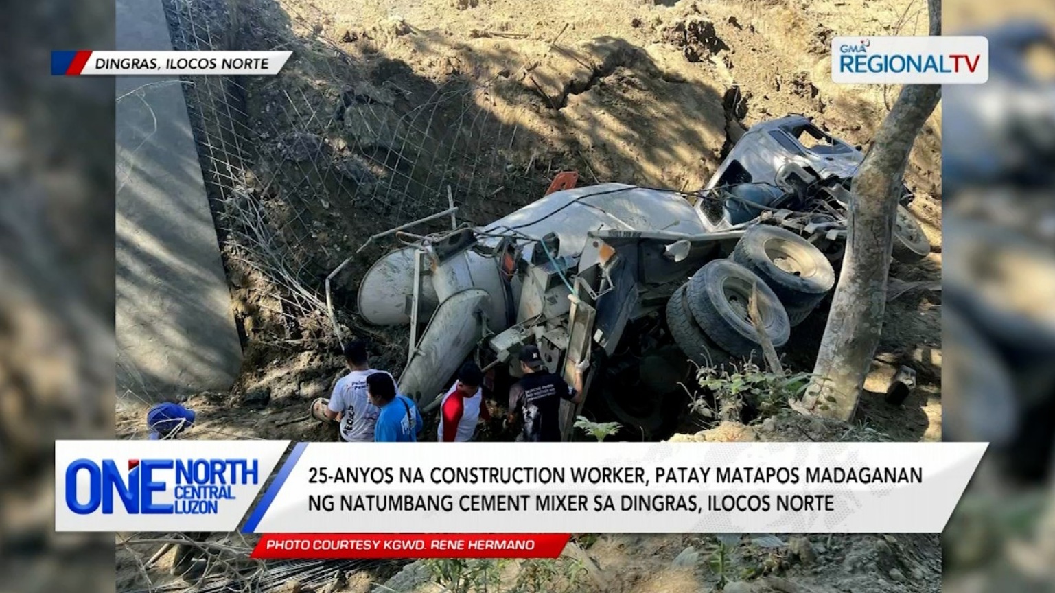 Construction worker, patay matapos madaganan ng natumbang cemeConstr mixer | One North Central Luzon