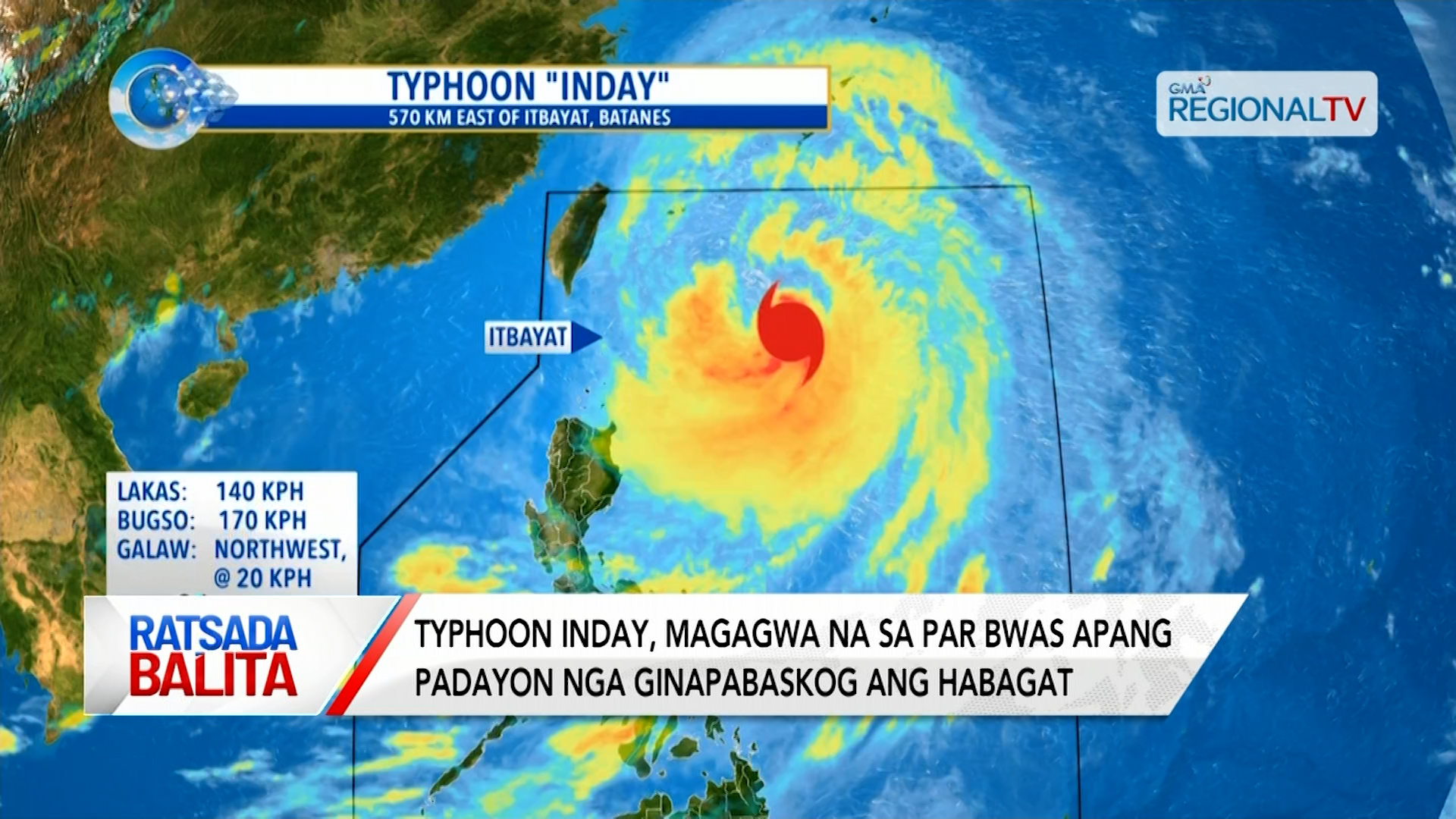 Typhoon Inday magagwa na sa PAR bwas apang padayon nga ginapabaskog ang habagat | Ratsada Balita