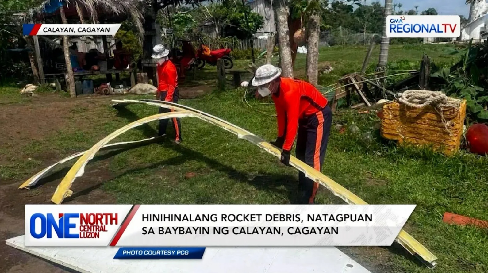 Hinihinalang rocket debris, natagpuan sa baybayin ng Calayan, Cagayan | One North Central Luzon
