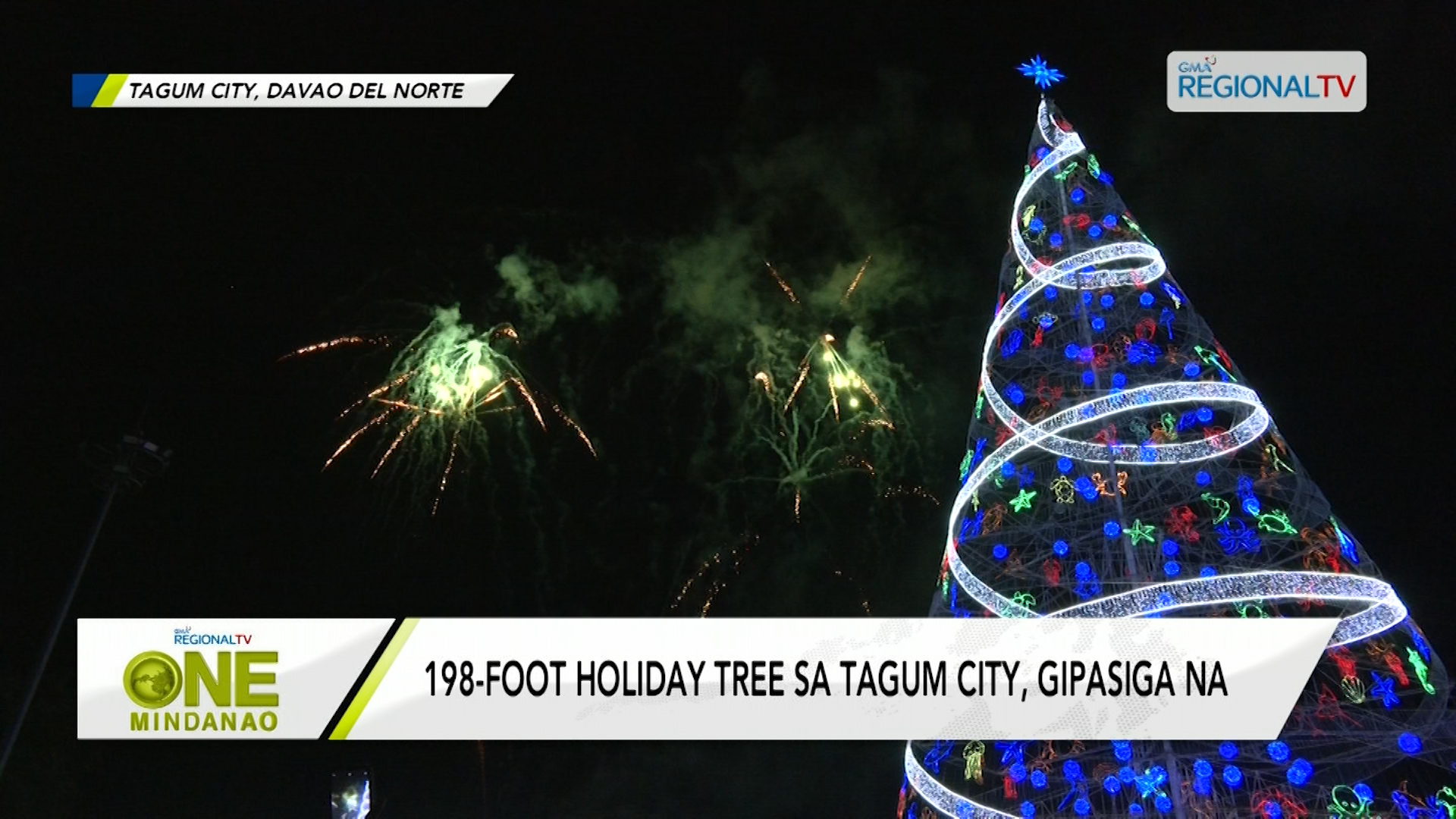 198-foot Holiday Tree sa Tagum City, gipasiga na