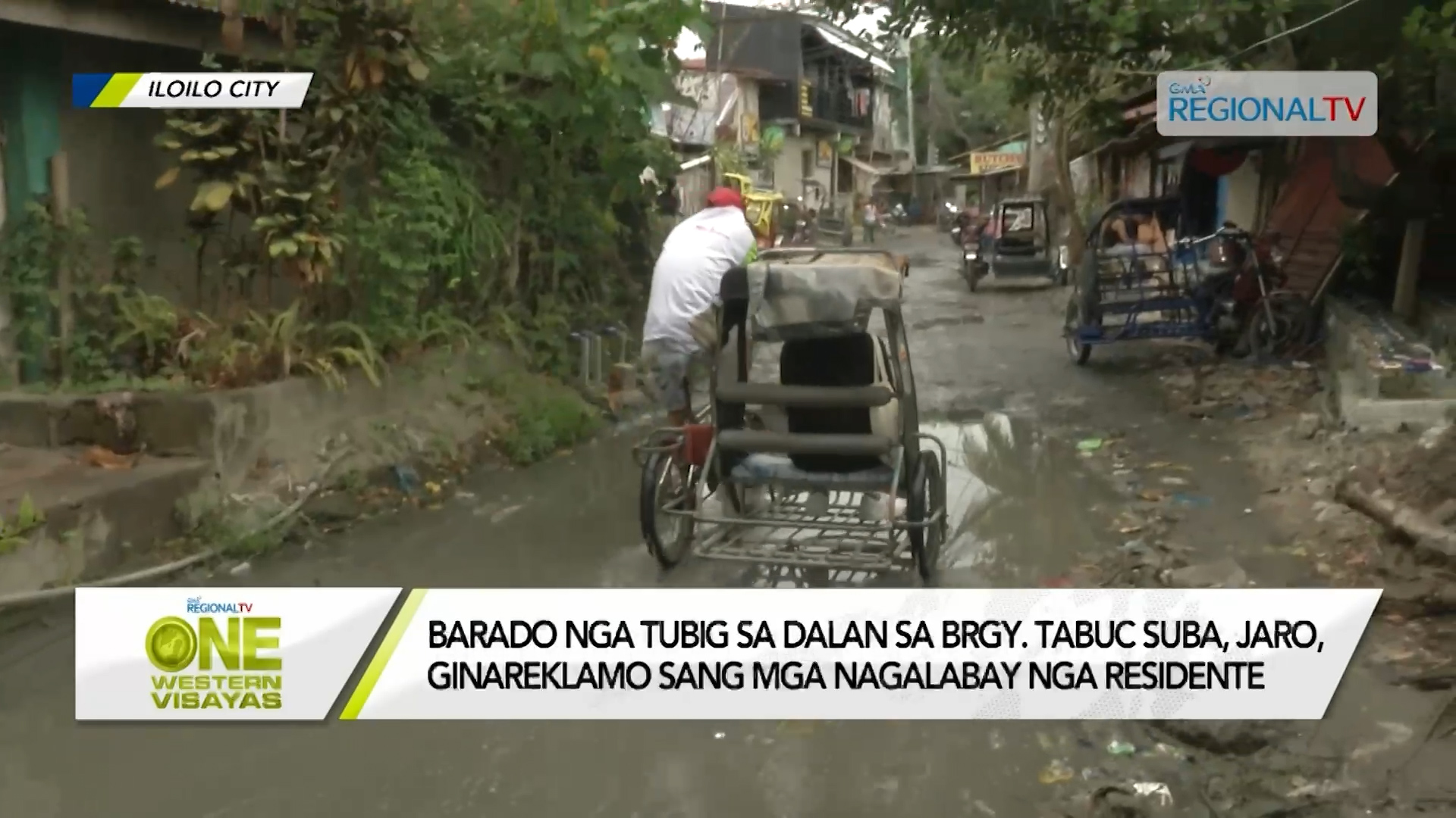 Barado nga tubig sa dalan sa Brgy. Tabuc Suba, Jaro, ginareklamo