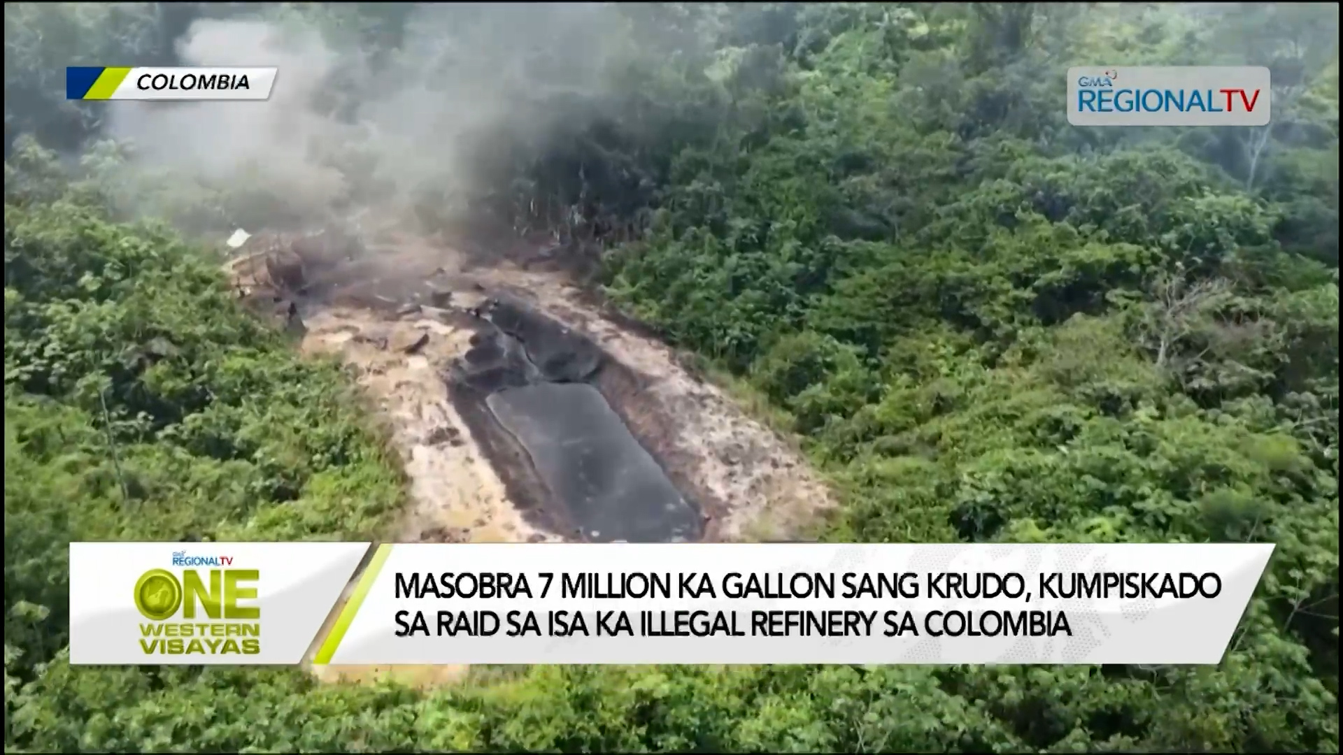 Masobra 7 million gallon sang krudo kumpiskado sa illegal refinery sa Colombia