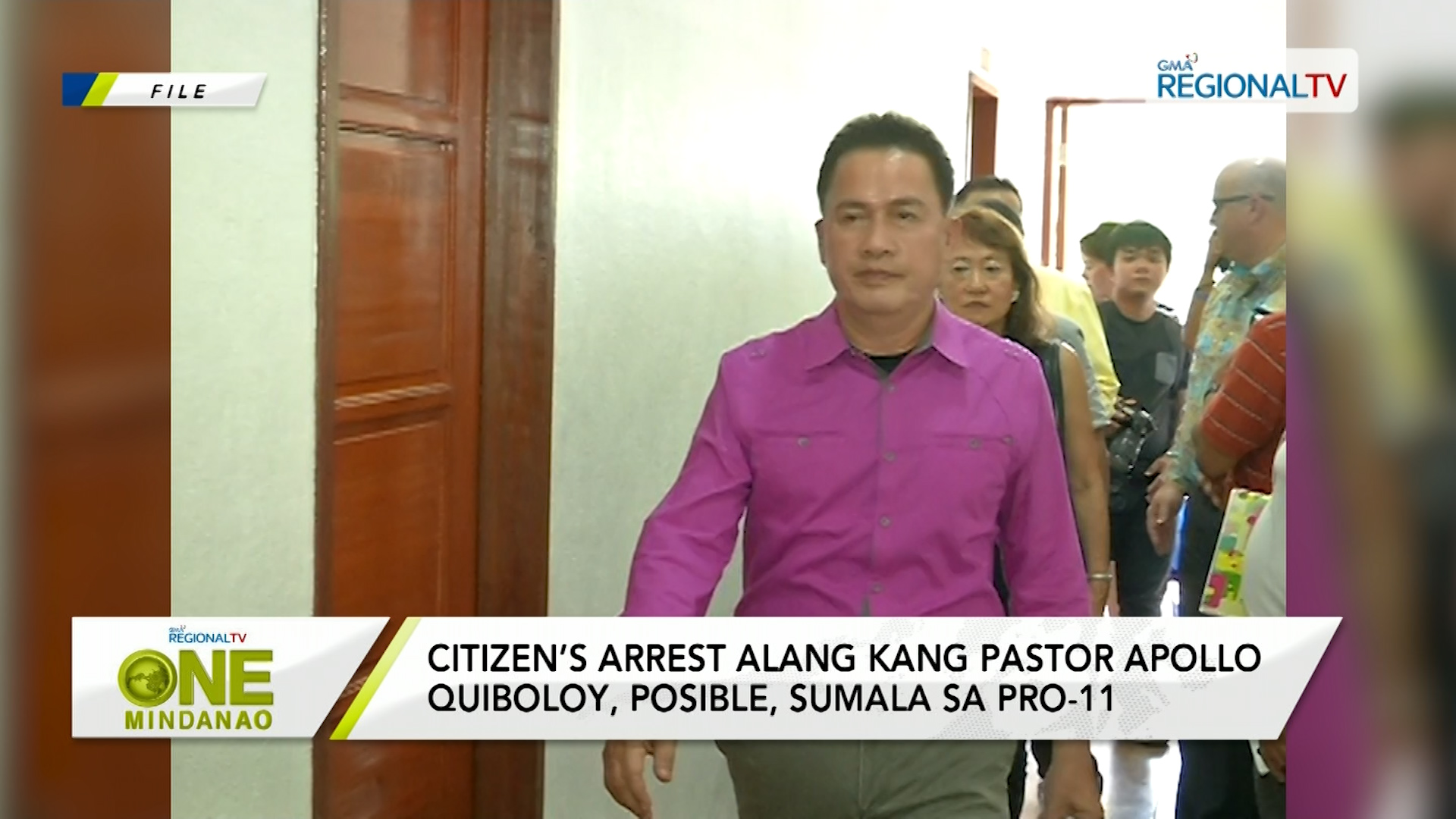 Citizen’s arrest alang kang Quiboloy, posible, sumala sa PRO-11