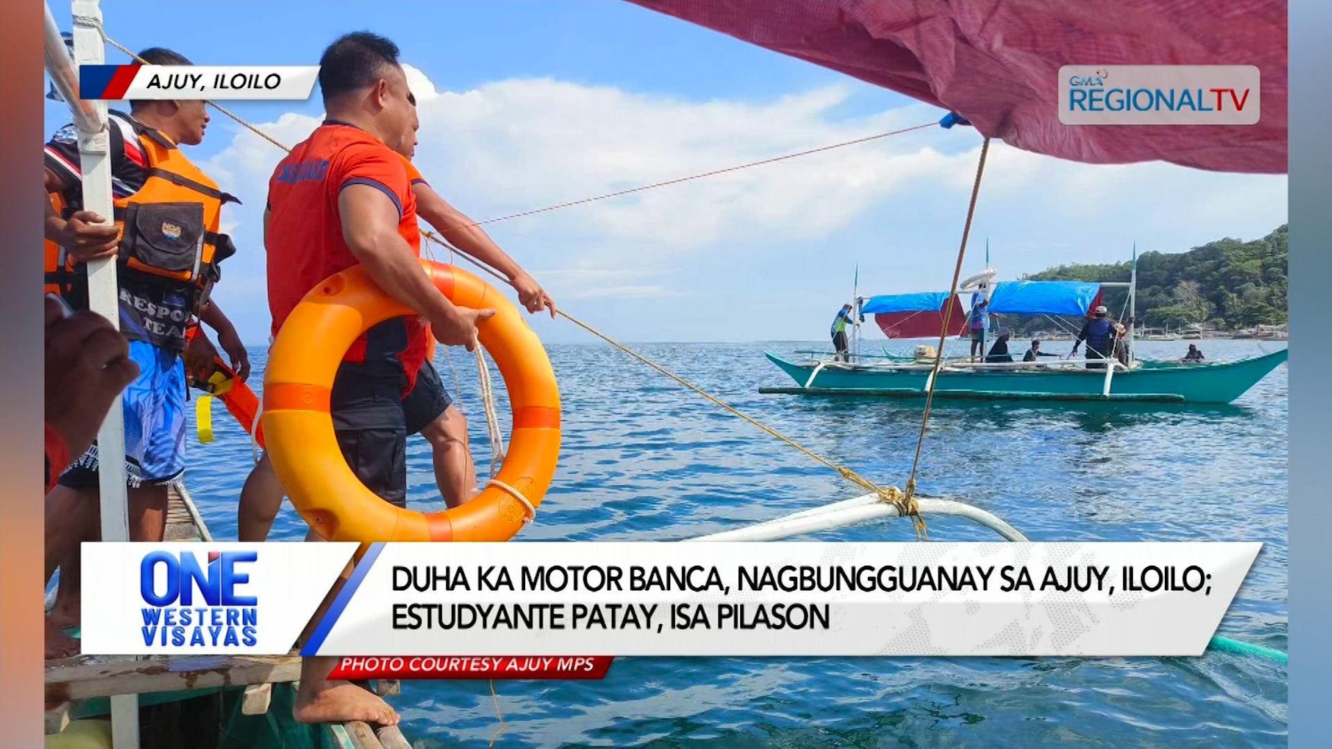 Duha ka motor banca, nagbungguanay sa Ajuy, Iloilo; 1 patay, isa pilason