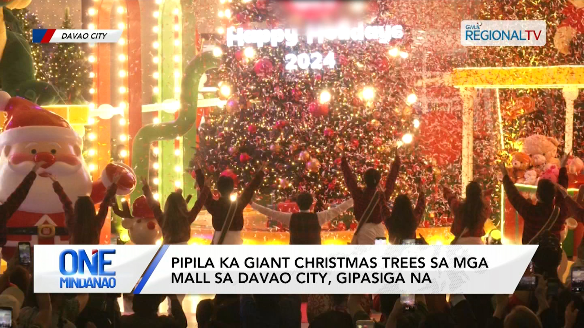 Pipila ka Giant Christmas Trees sa mga Mall sa Davao City, gipasiga na