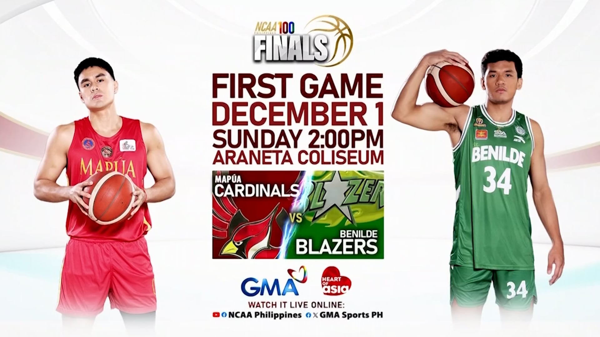 Best of Three Finals sang NCAA Season 100 Men’s Basketball sa December 1 Na