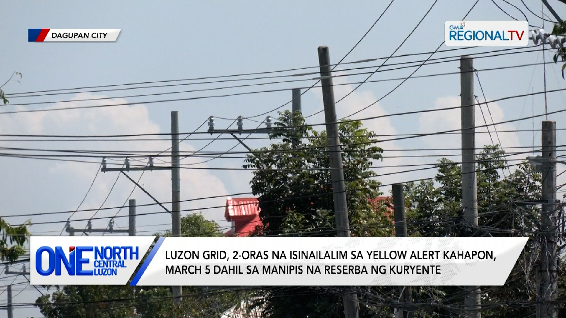Luzon grid, 2-oras na isinailalim sa yellow alert kahapon, March 5