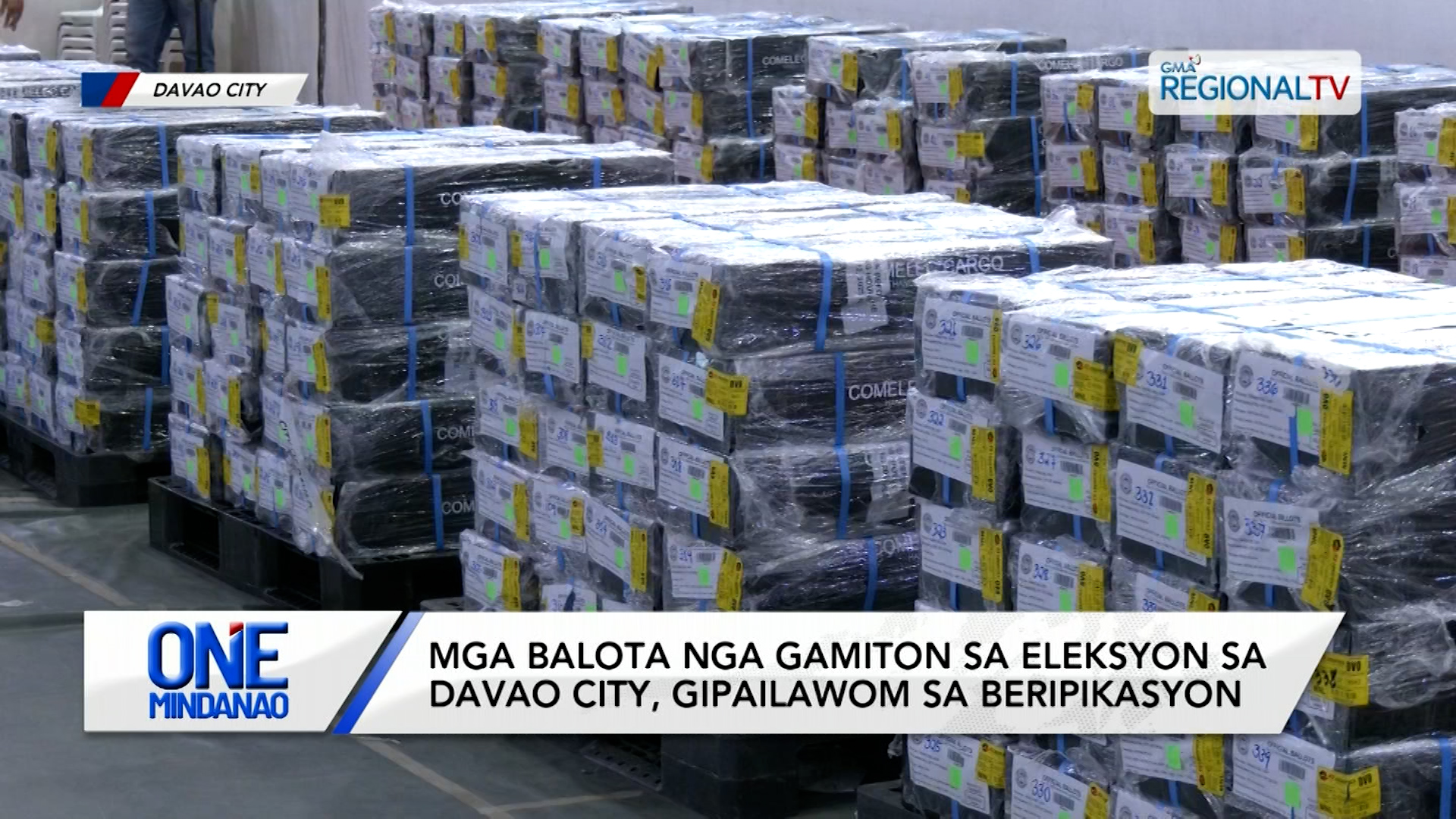 Mga balota nga gamiton sa eleksyon sa Davao City, gipailawom sa beripikasyon