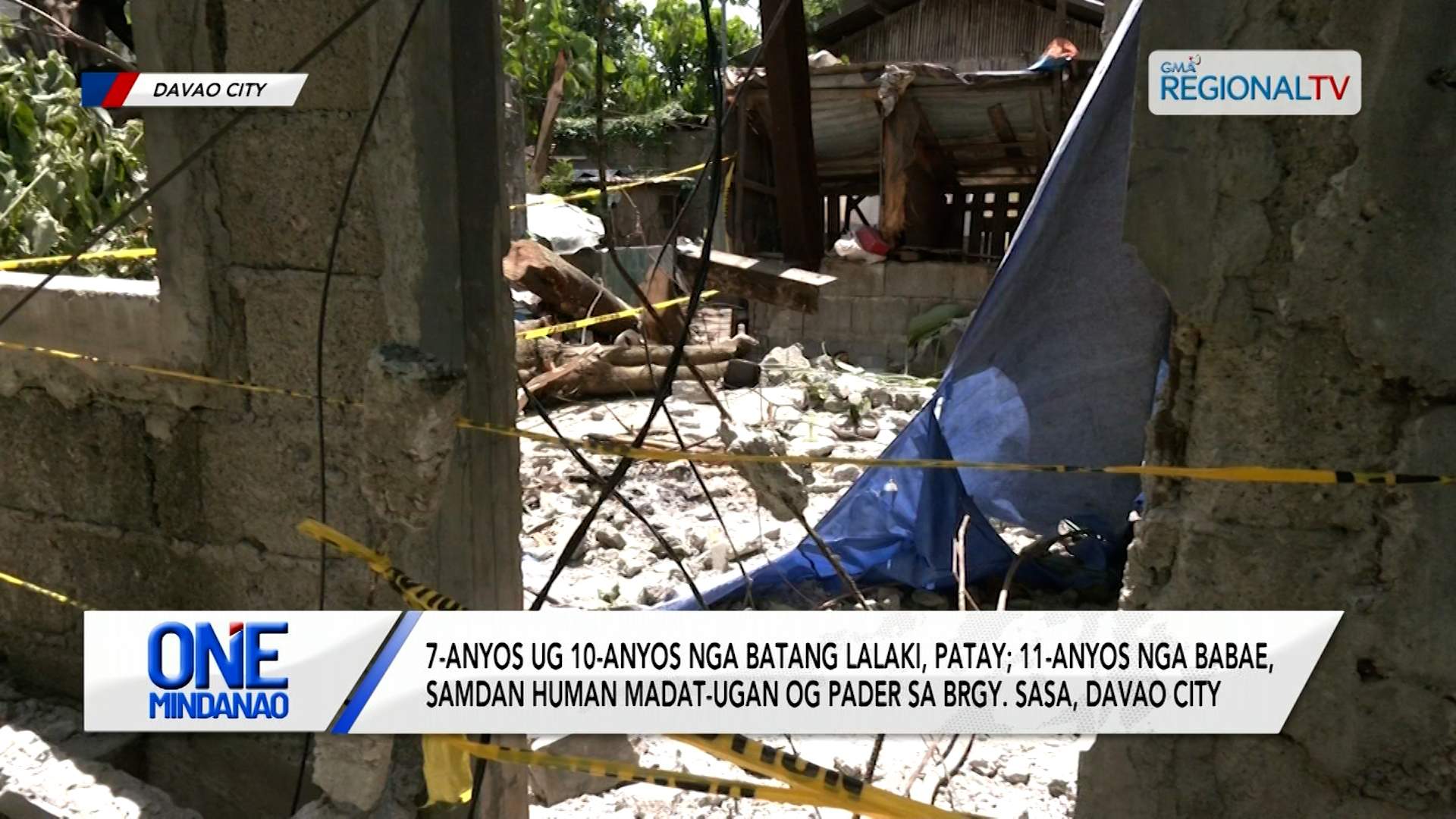 7-anyos ug 10-anyos nga batang lalaki, patay human madat-ugan og pader