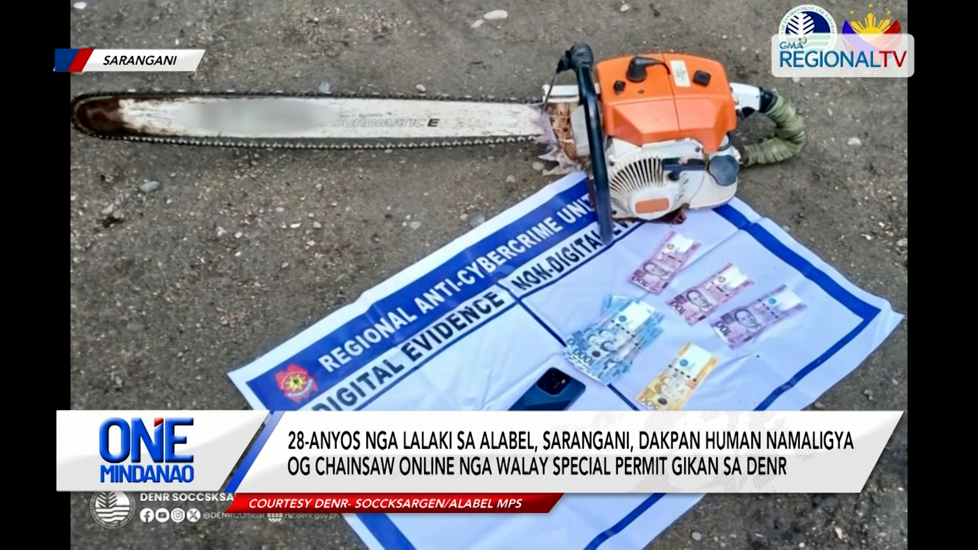 Lalaki sa Sarangani, dakpan human namaligya og chainsaw nga way permit